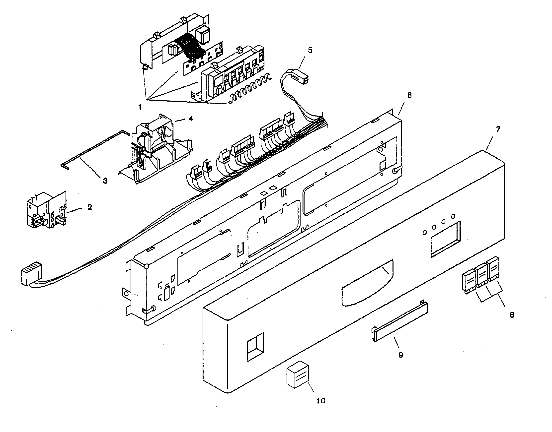 Bosch SHU3322UC/12 fascia panel diagram