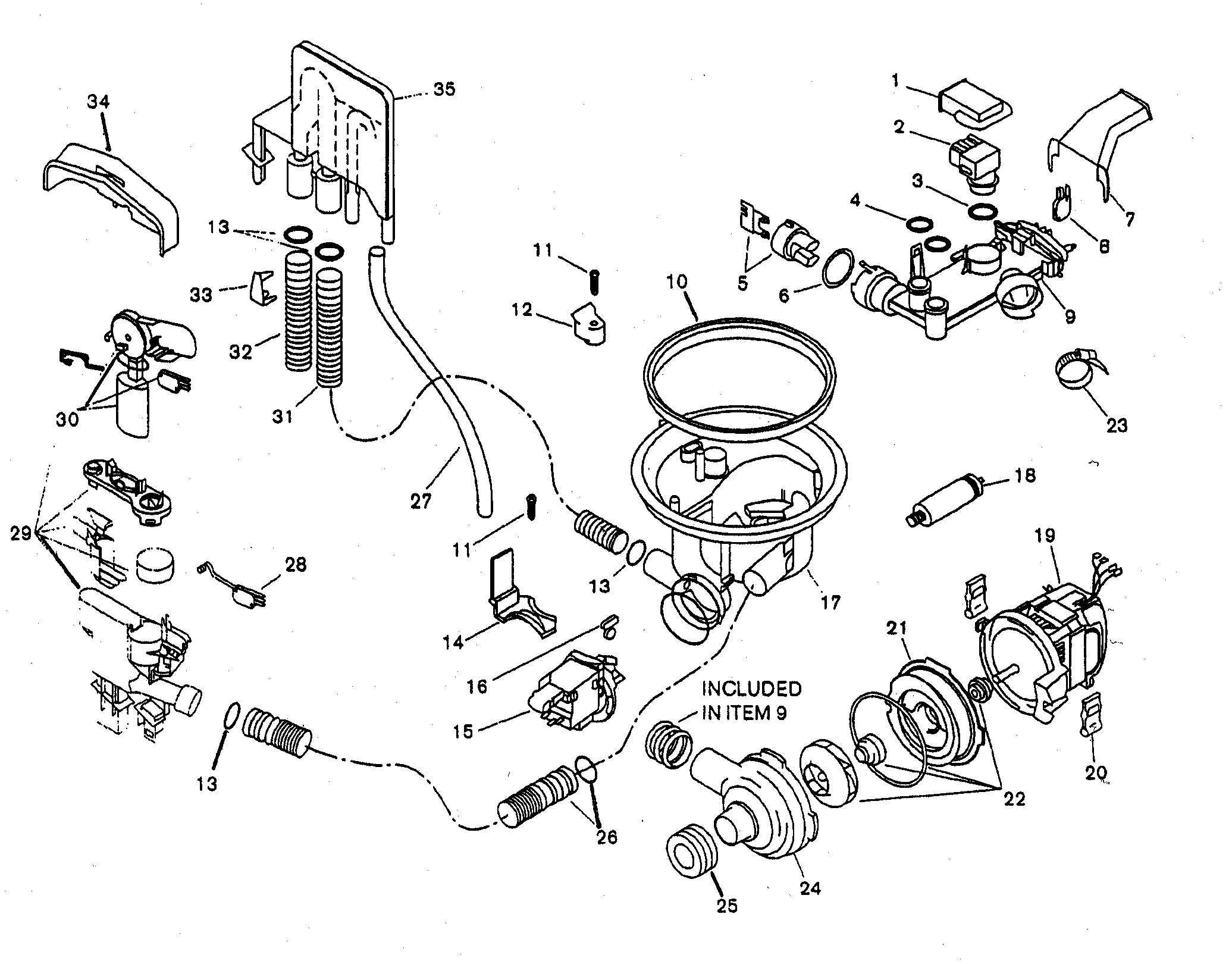 Bosch SHU3322UC/12 component assy diagram