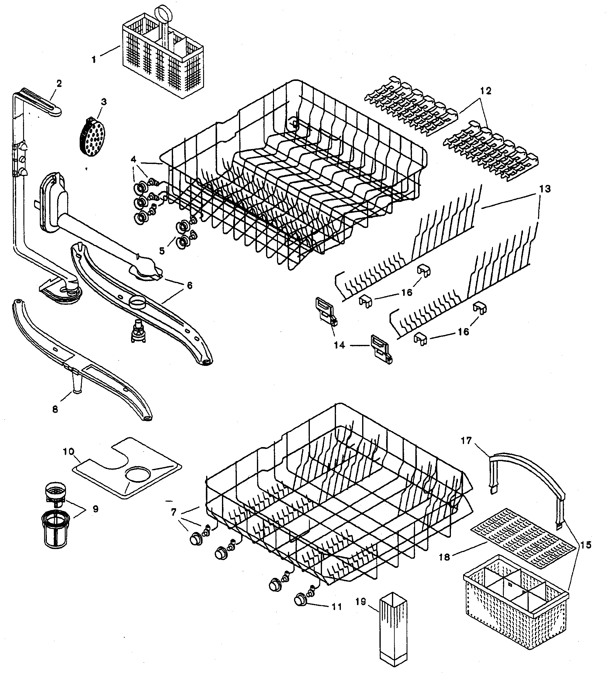Bosch SHU3322UC/12 racks diagram