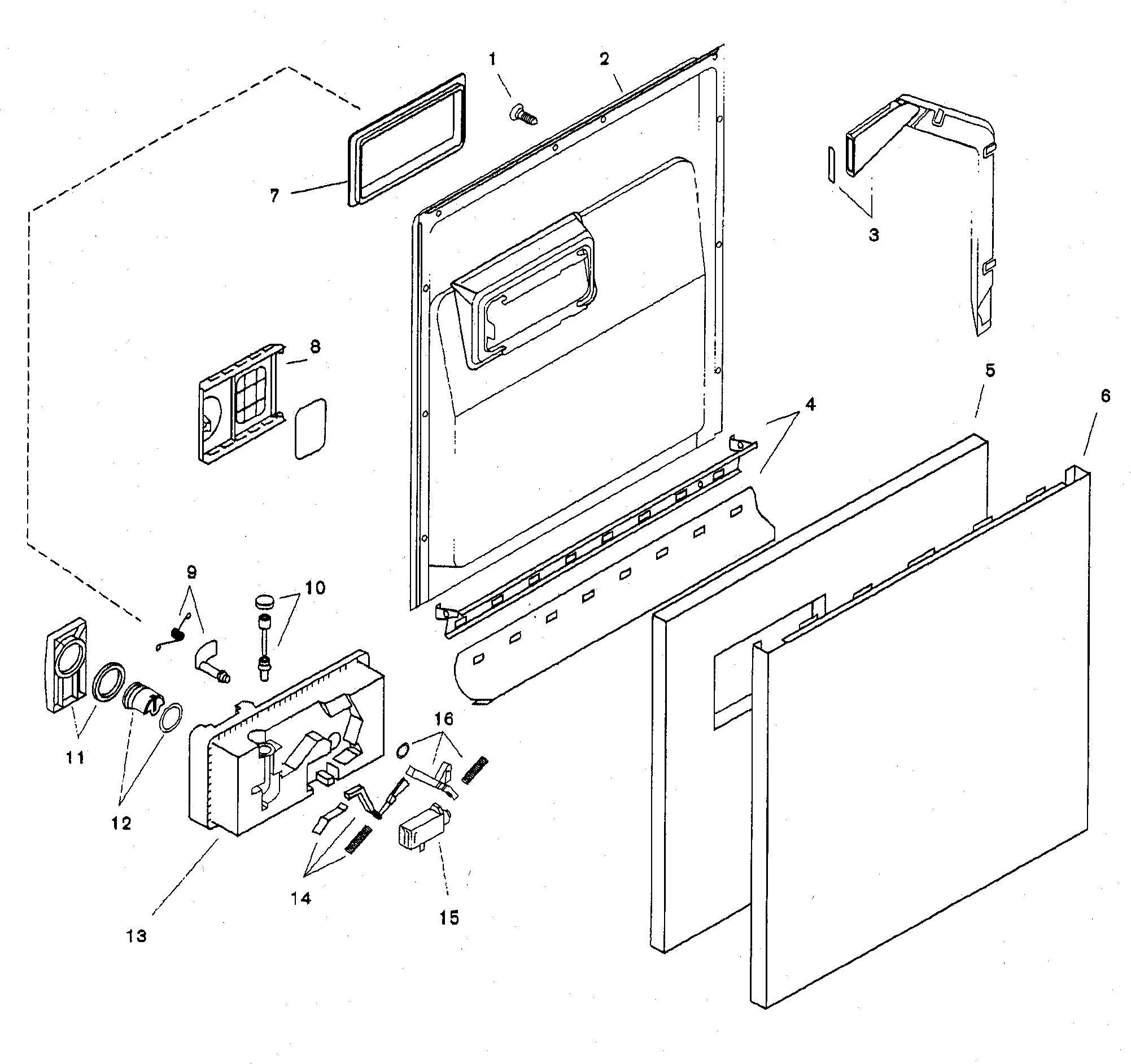 Bosch SHU3302UC/11 door assy diagram