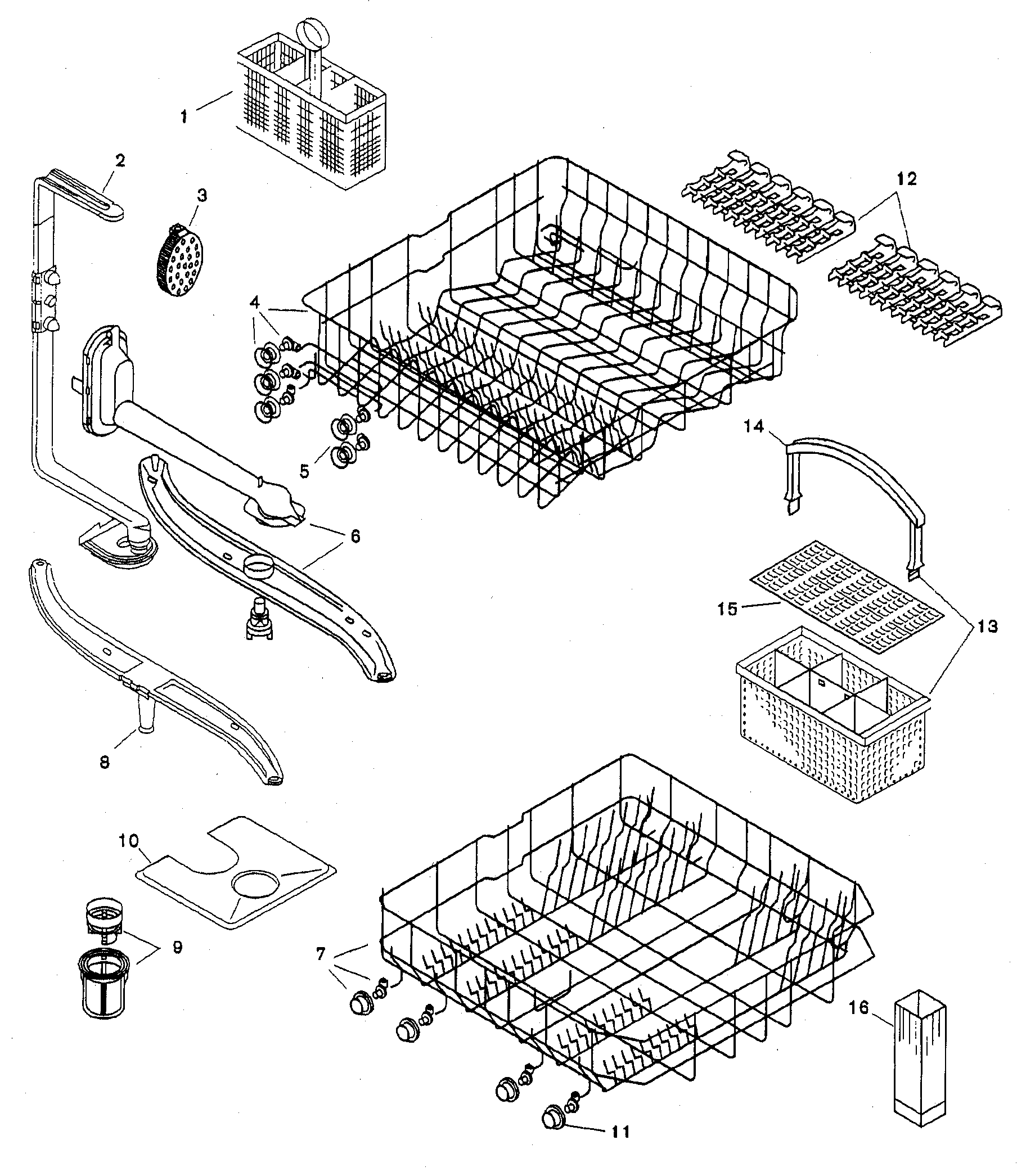 Bosch SHU3302UC/11 racks diagram