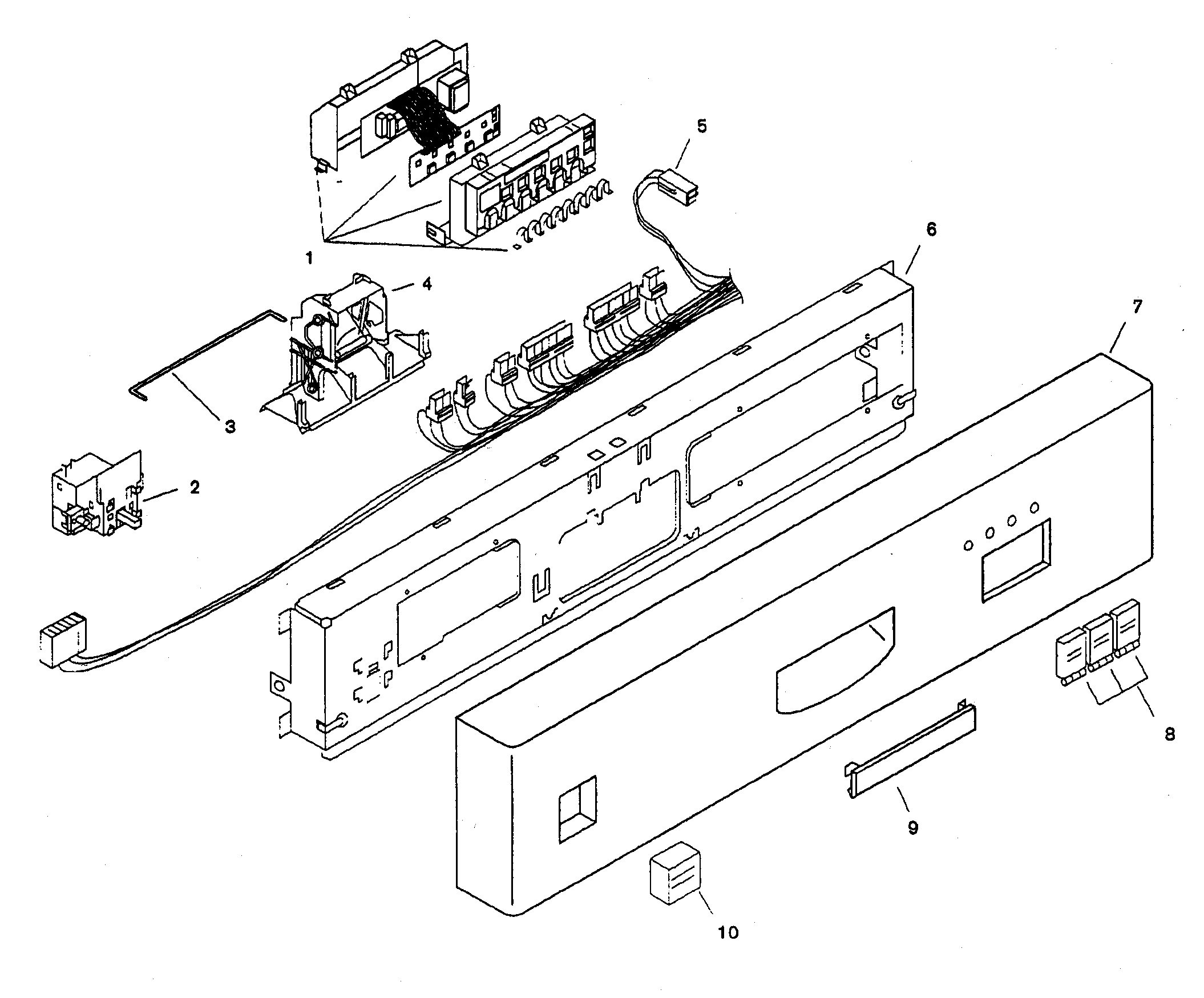 Bosch SHU3302UC/12 fascia panel diagram