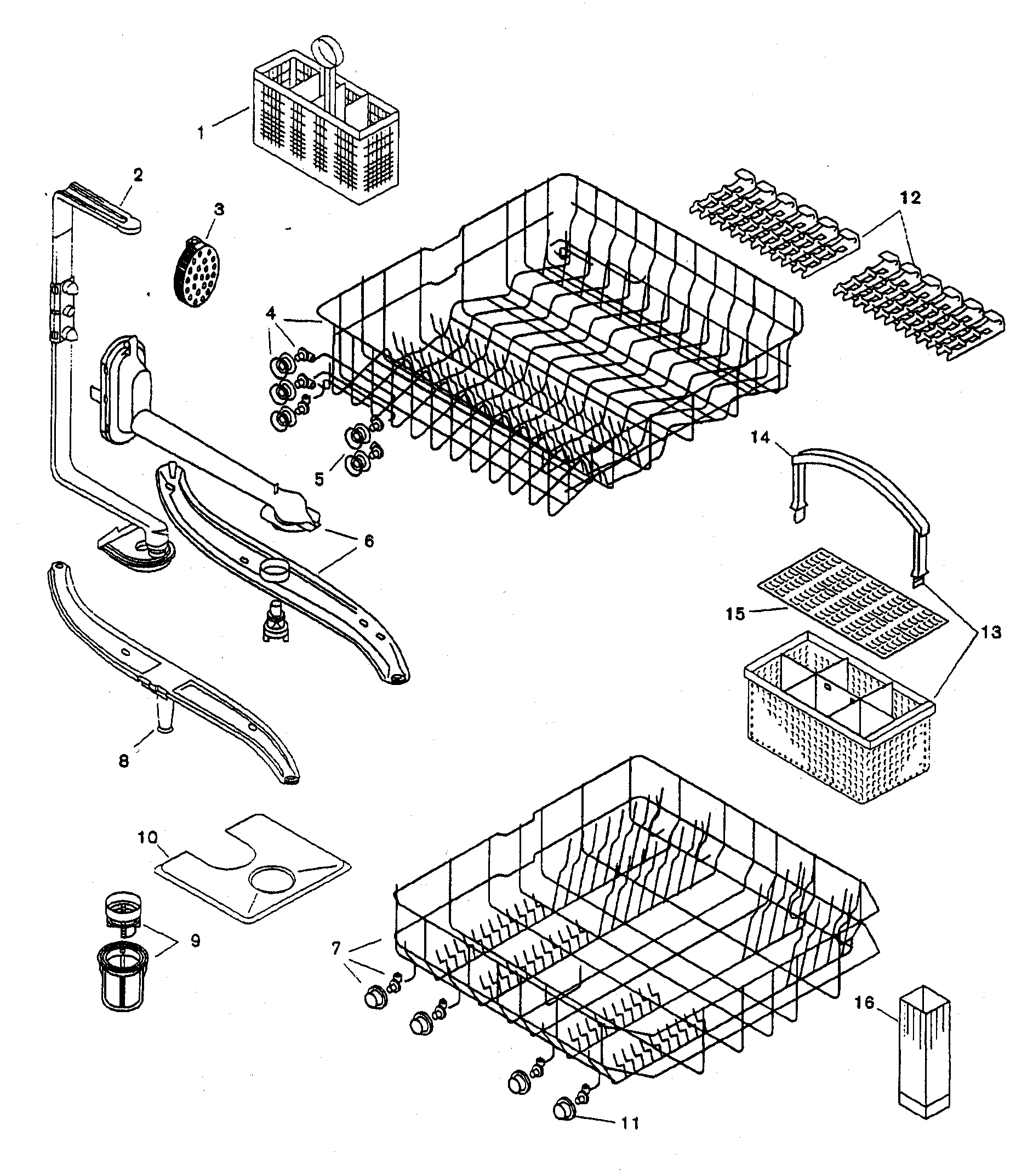 Bosch SHU3302UC/12 racks diagram