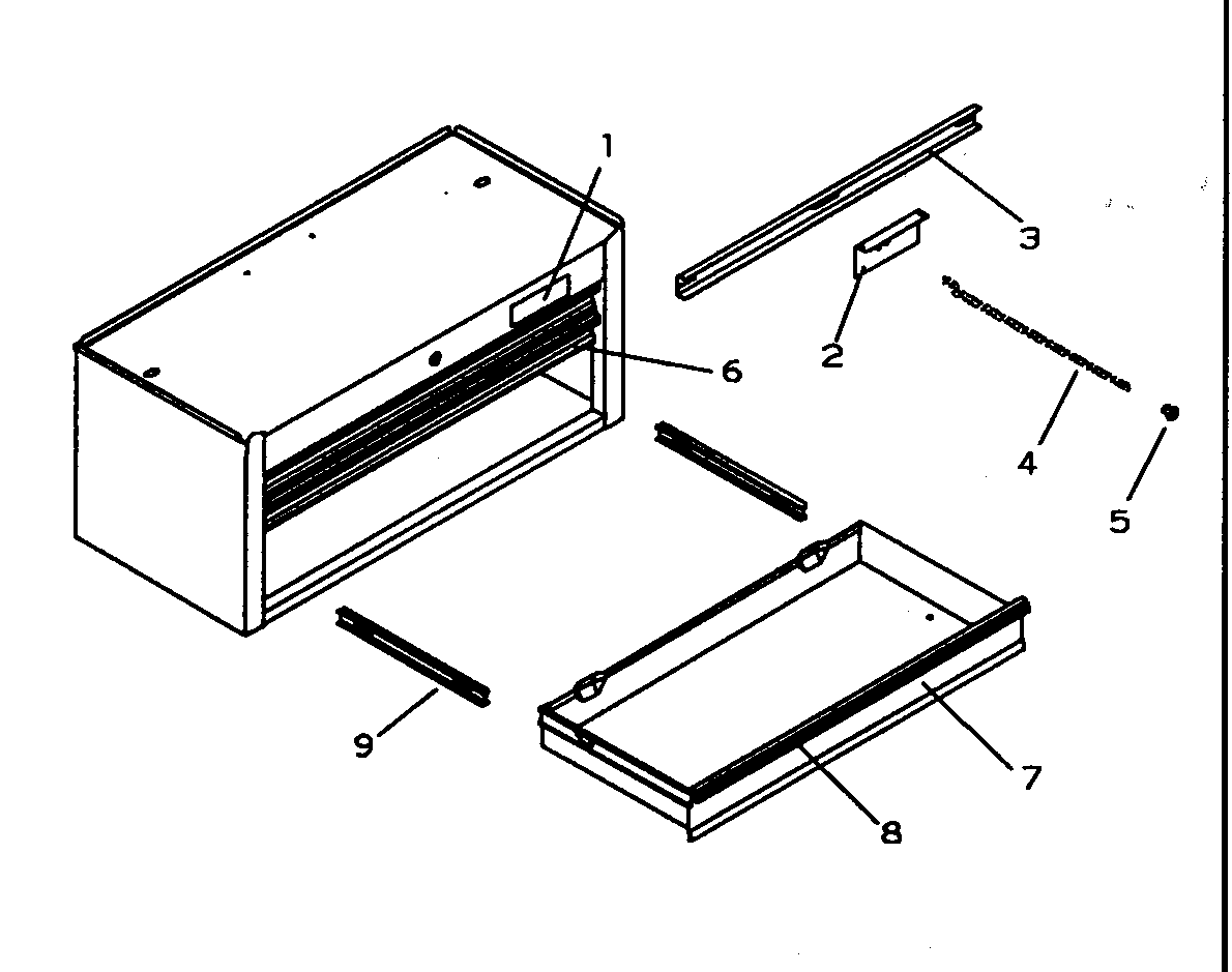 Craftsman 706598300 tool box diagram