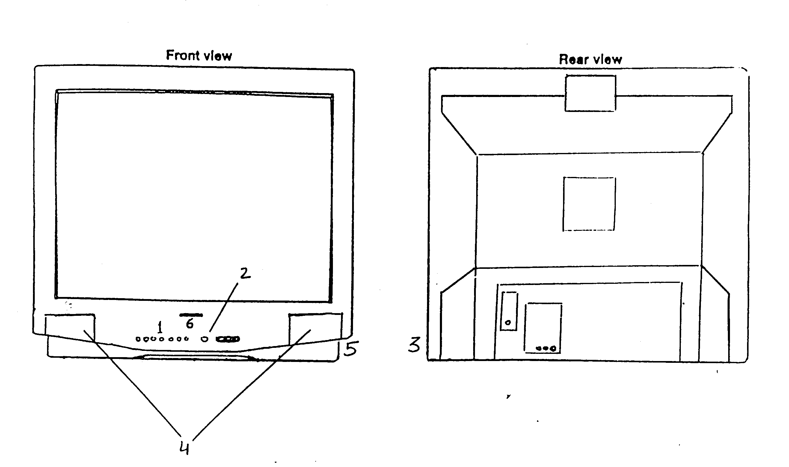 Panasonic CT-32D32F cabinet parts diagram