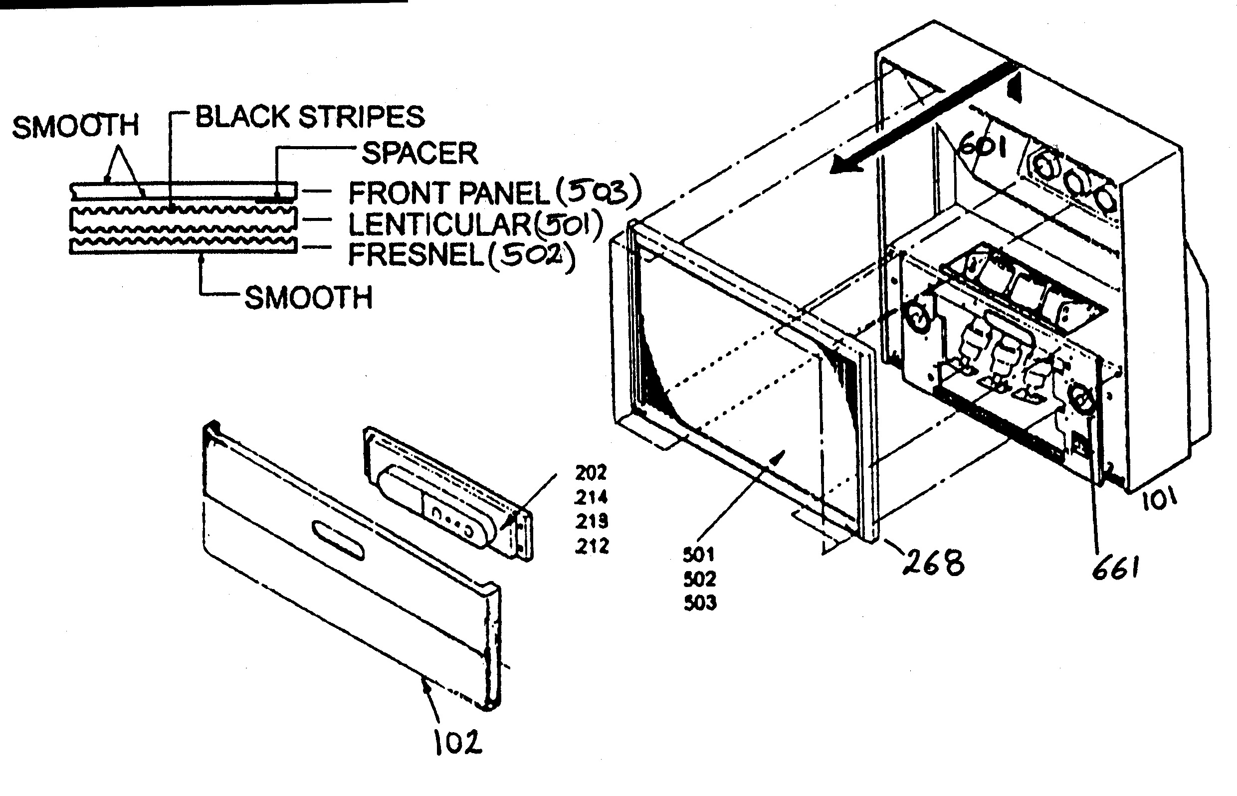 Toshiba 53H71 cabinet parts diagram