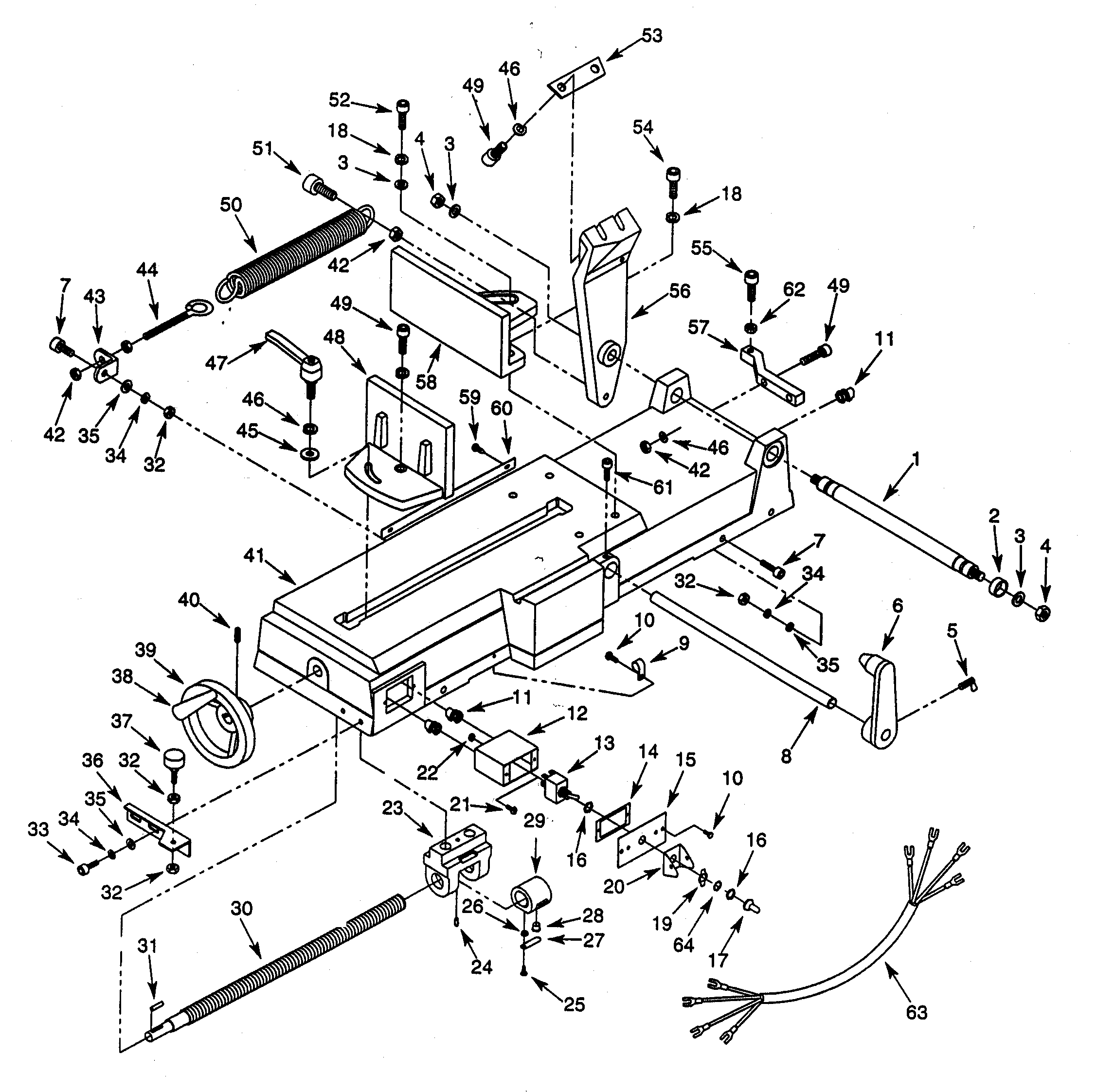 Craftsman 351226121 bed assy diagram