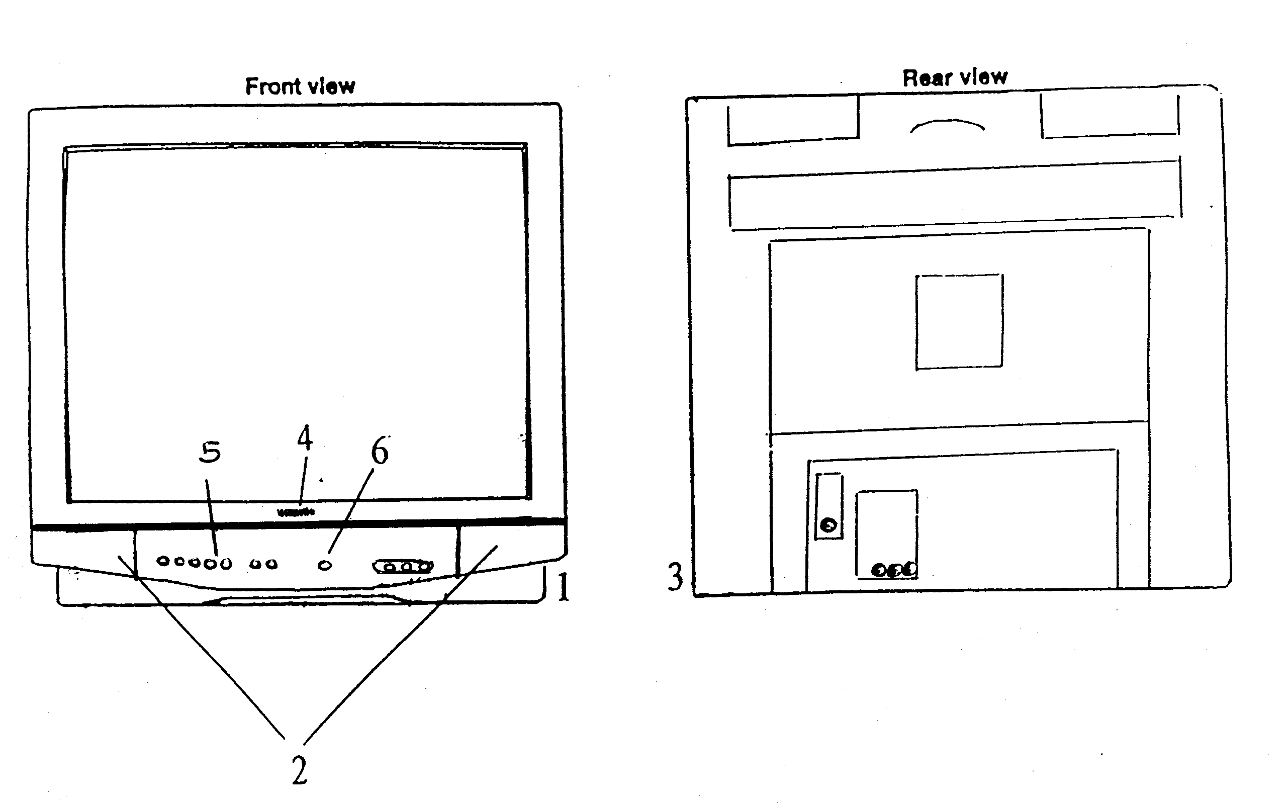 Panasonic CT-2017F cabinet parts diagram