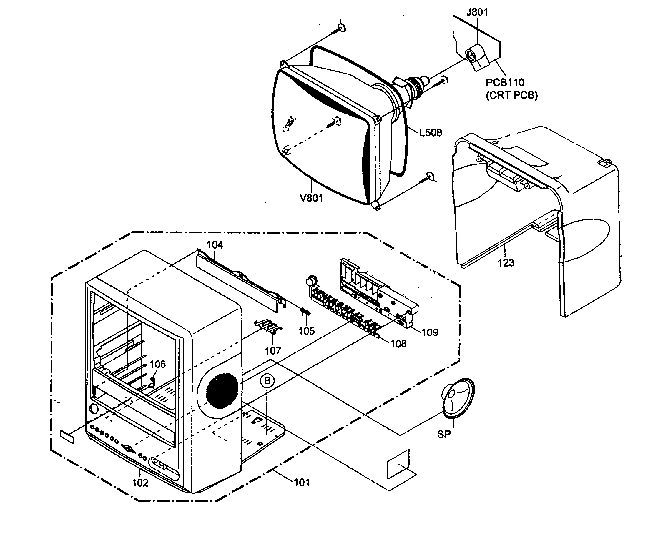 Toshiba MV9DM2 cabinet parts diagram