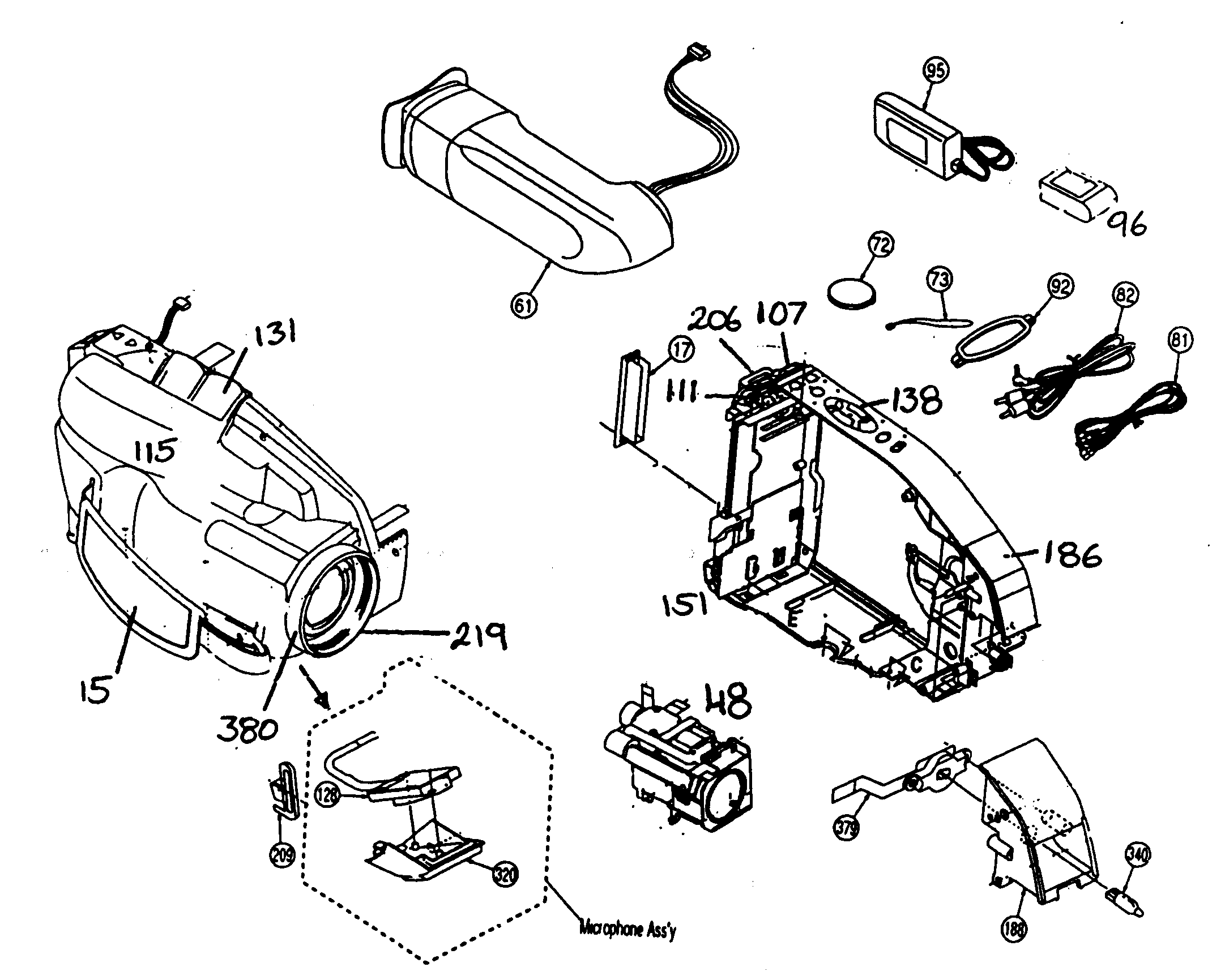 Panasonic PV-L672 cabinet parts diagram