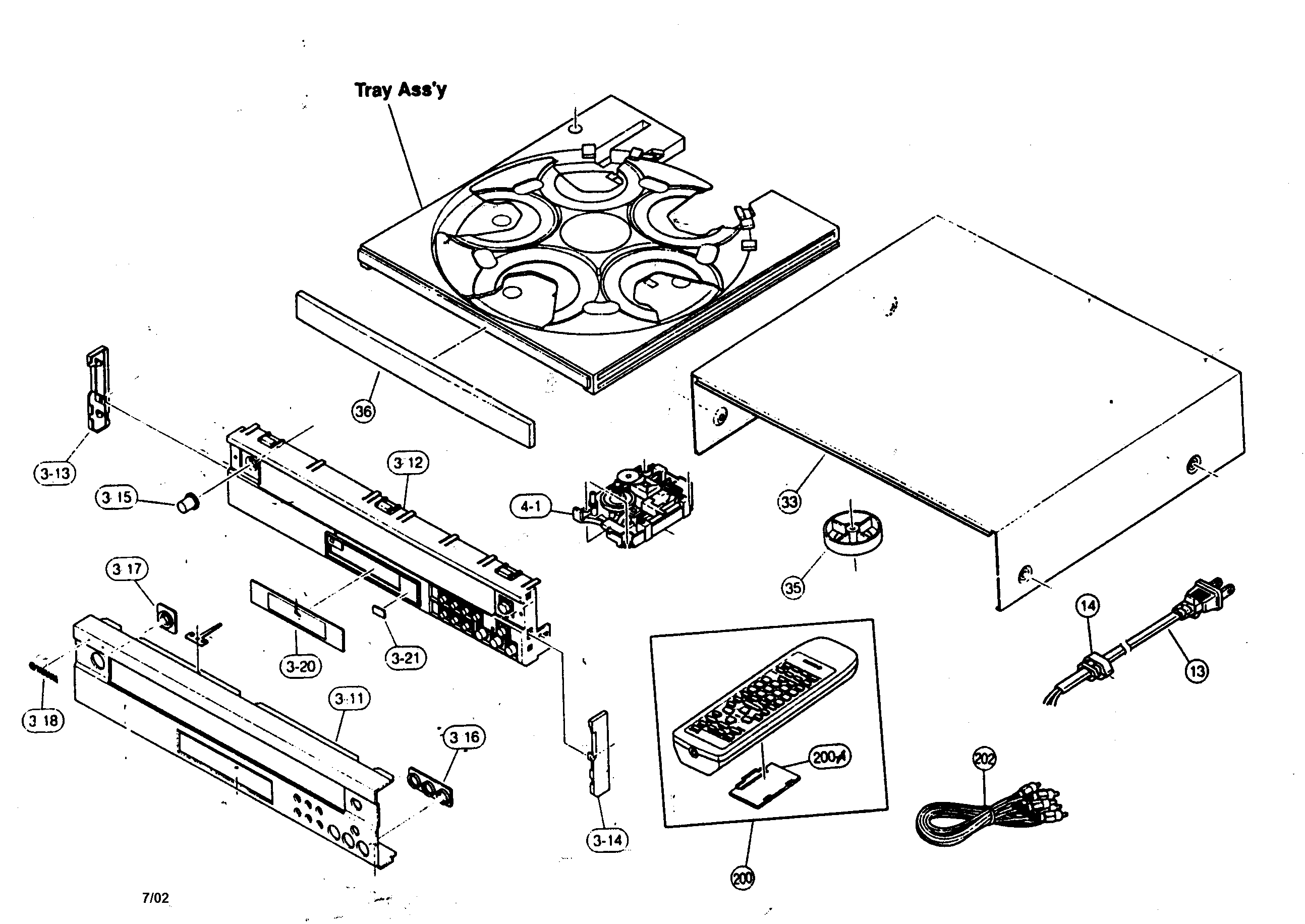 Yamaha DV-C6480 cabinet parts diagram