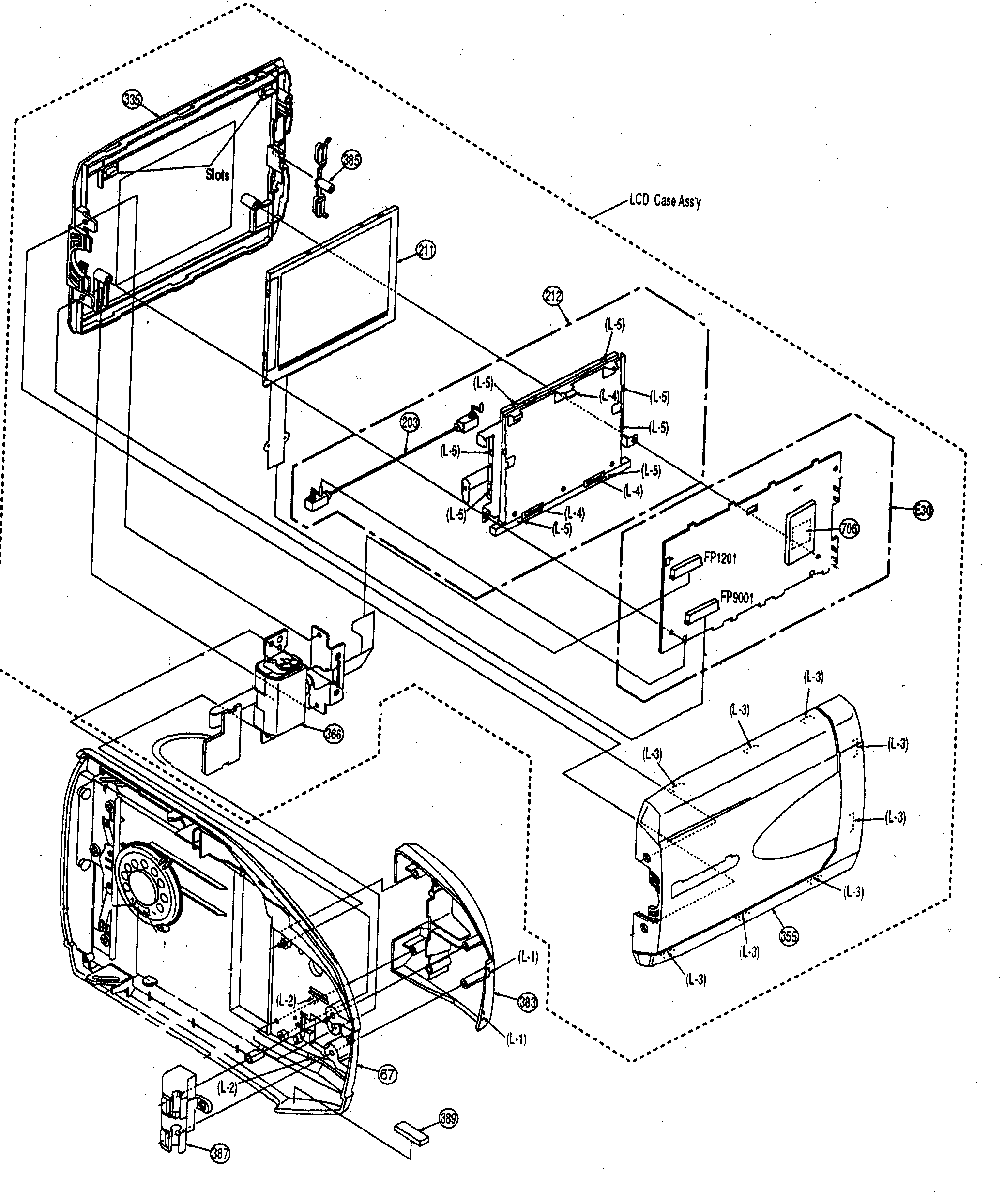 Panasonic VM-L152 lcd diagram