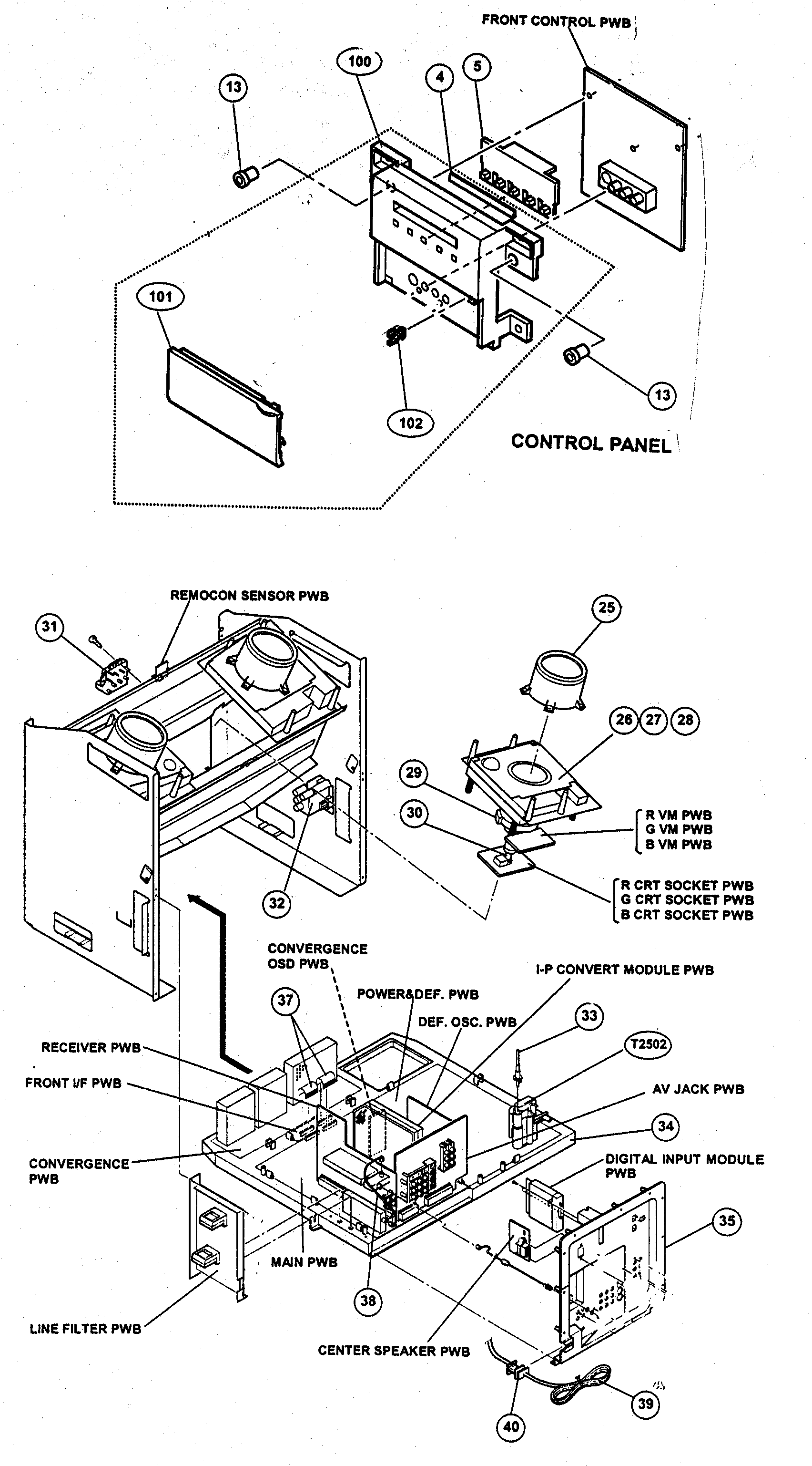 JVC AV-48WP30 crt diagram