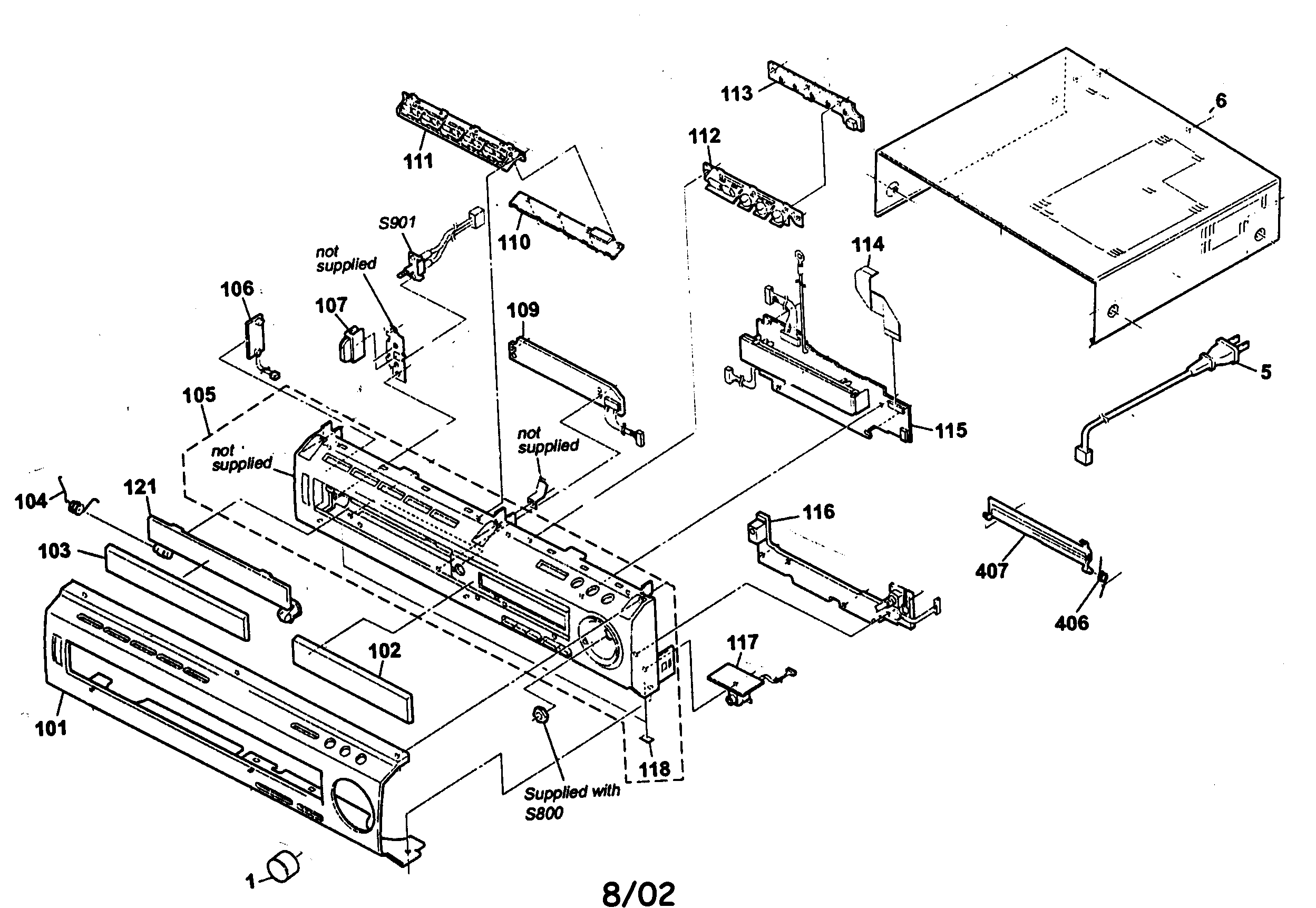 Sony HCD-C450 cabinet parts diagram