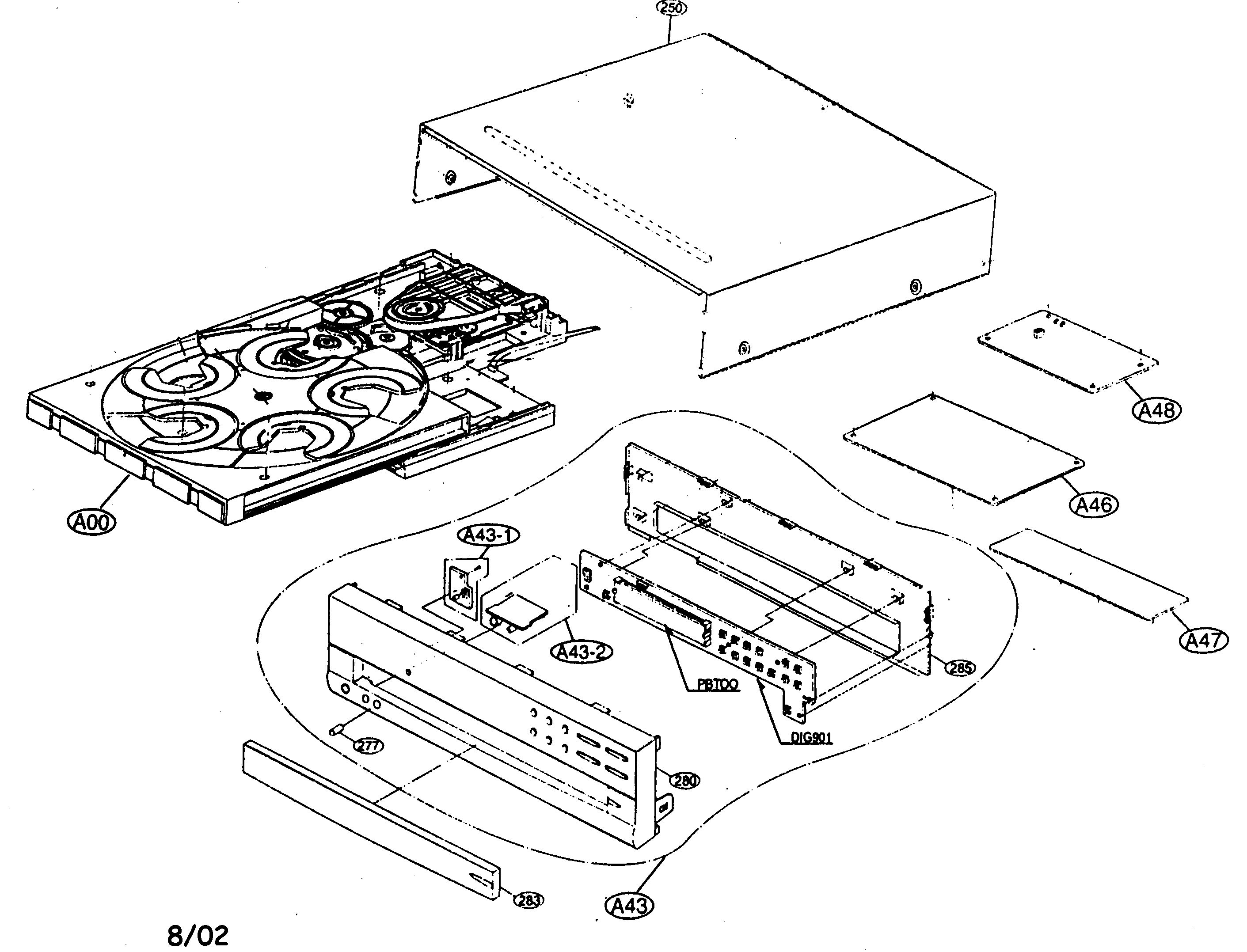 Harman Kardon DVD50 cabinet parts diagram