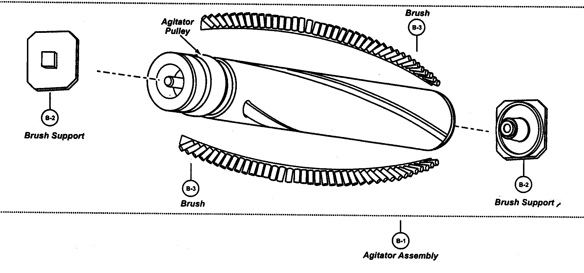 Panasonic MC-V210-01 agitator assy diagram