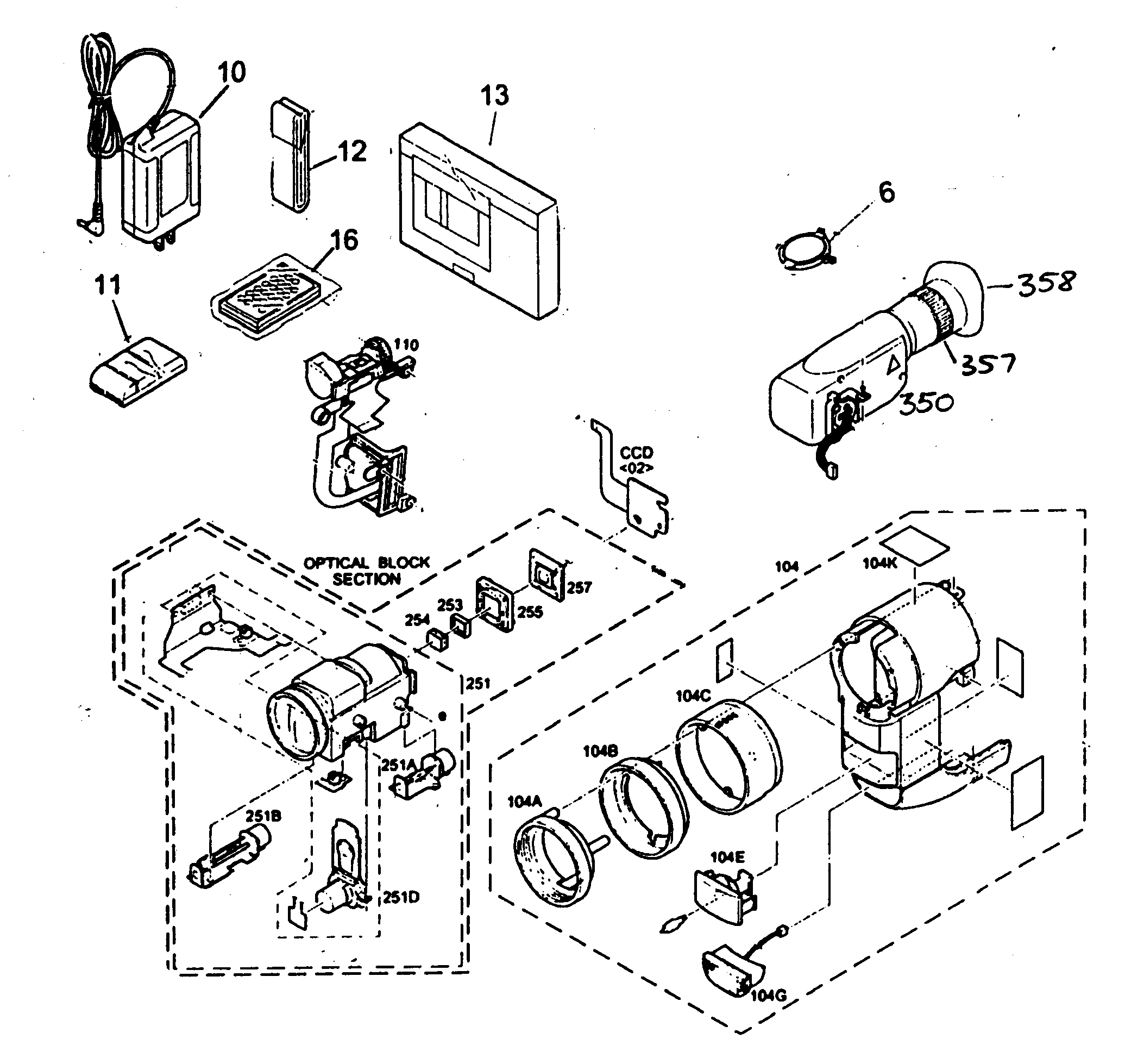 JVC GR-SXM330U cabinet parts 2 diagram