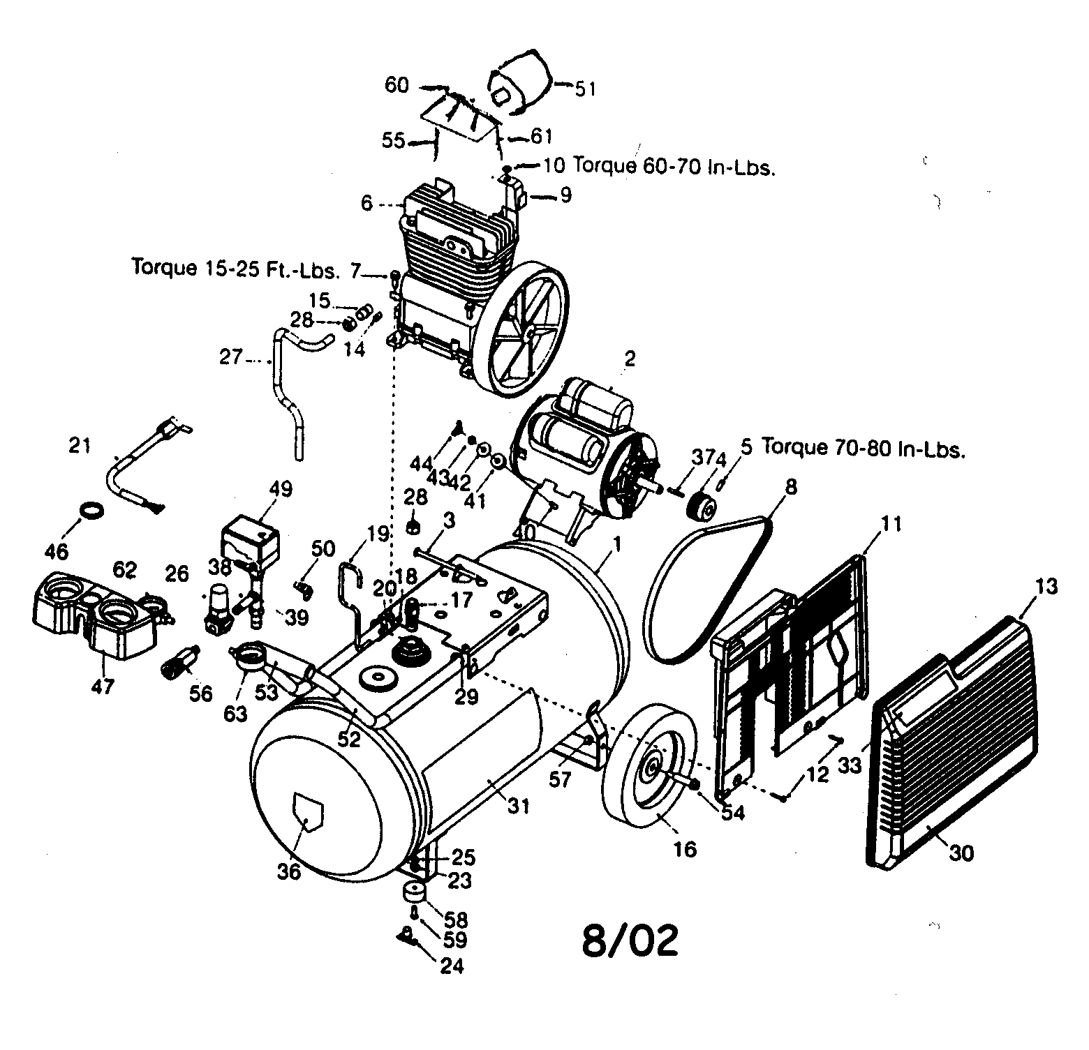 Craftsman 919195410 motor/tank assy diagram