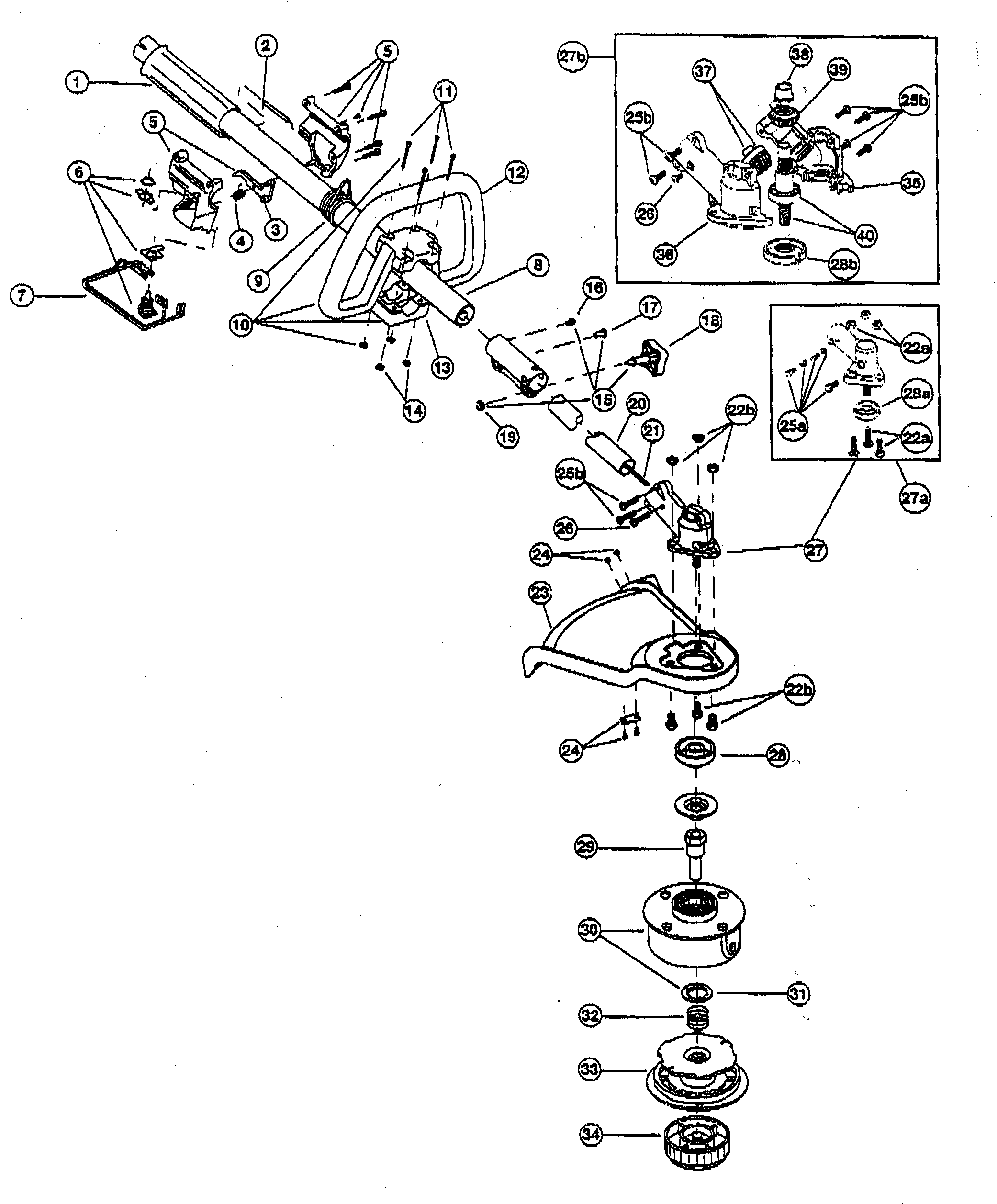 Ryobi 2079R boom assy diagram