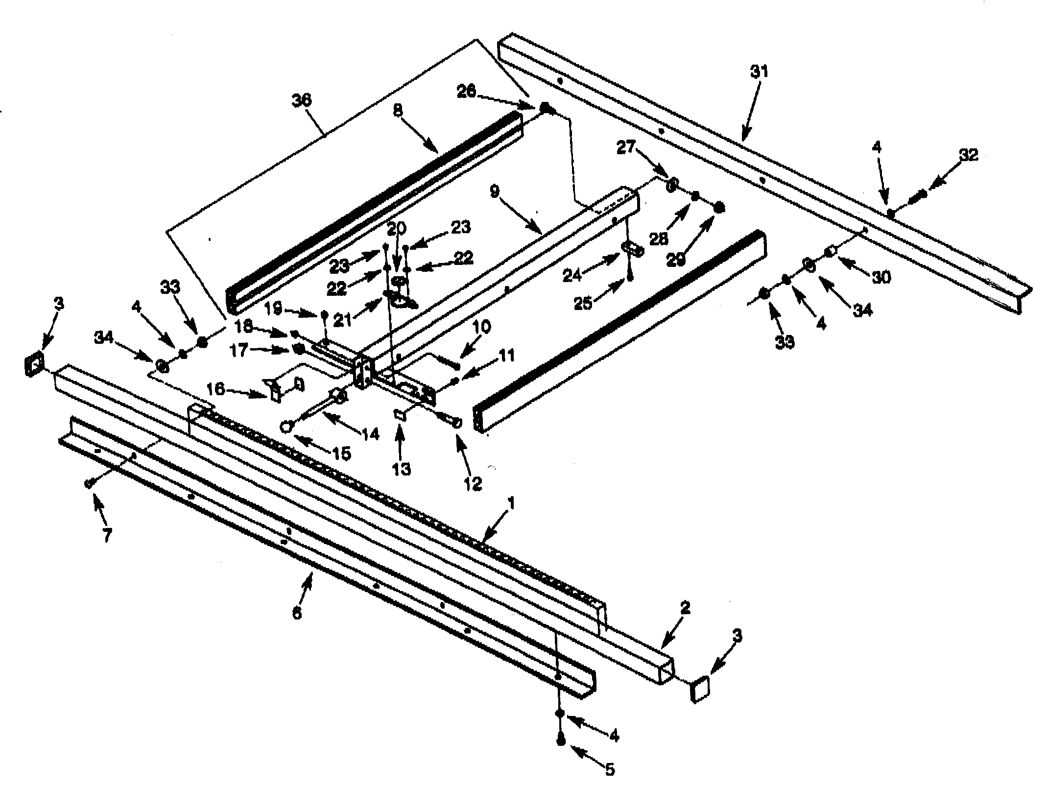 Craftsman 351226940 rip fence diagram