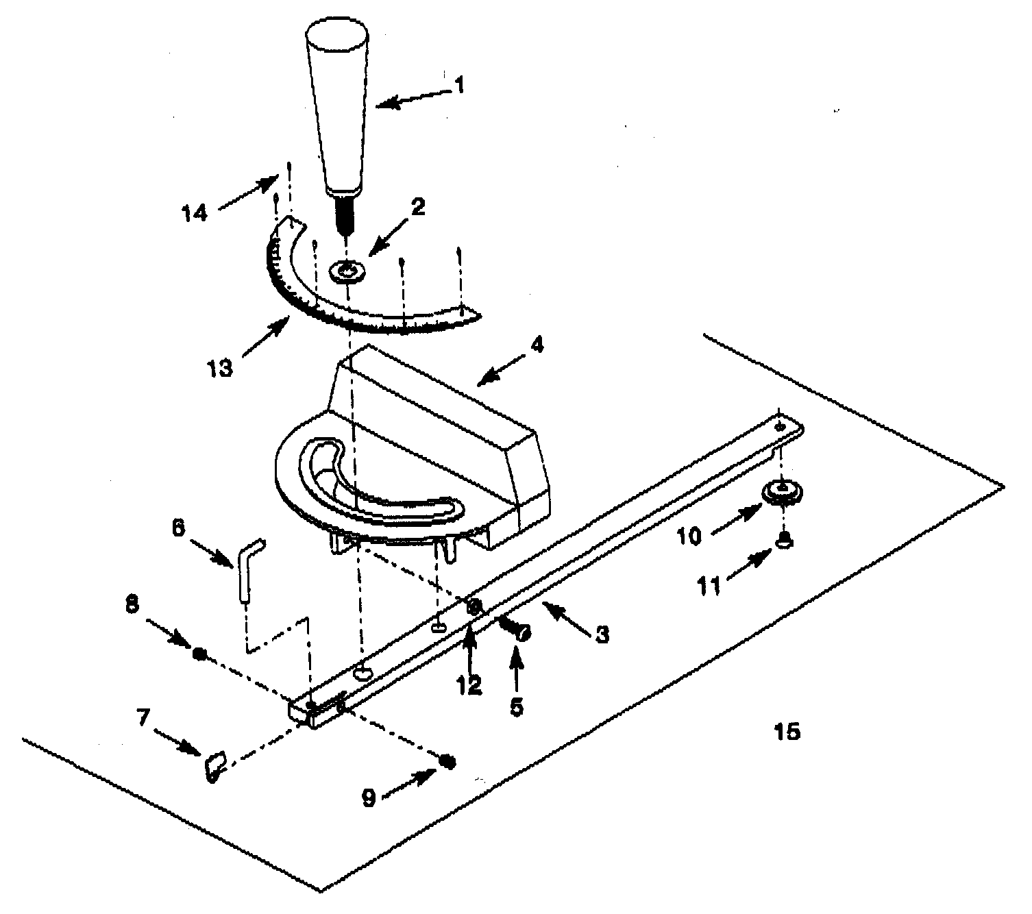 Craftsman 351226940 miter gauge diagram
