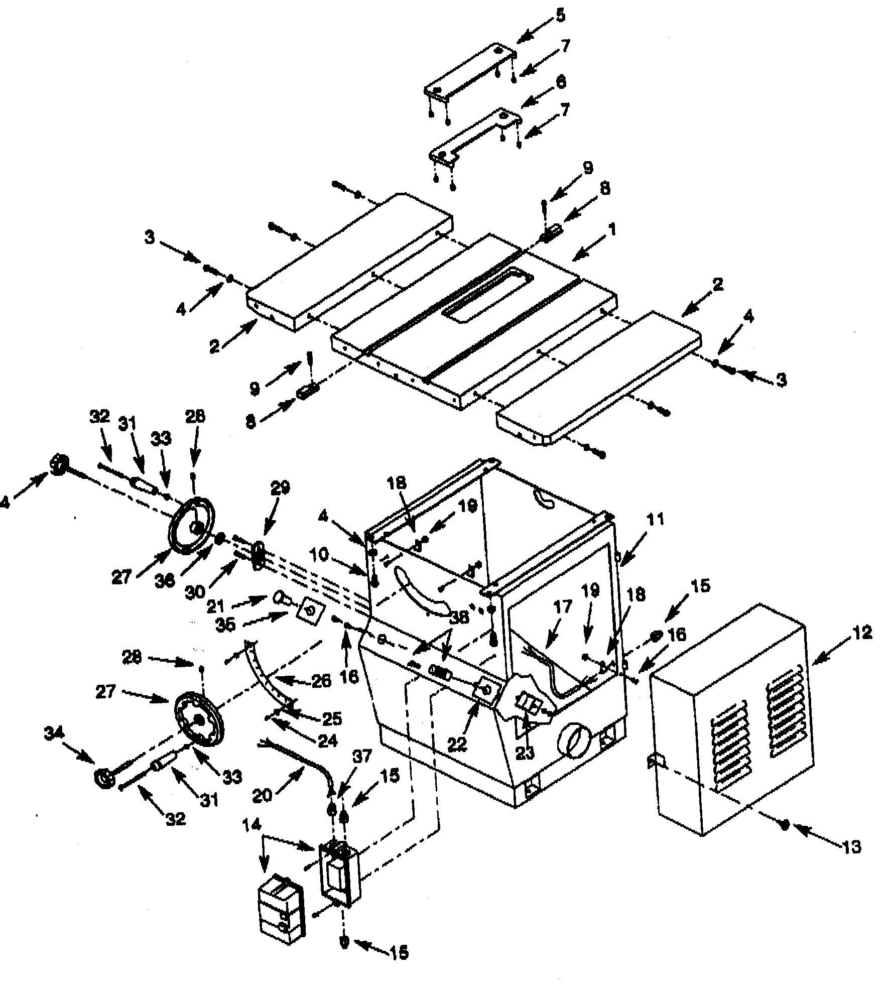 Craftsman 351226920 table/base diagram