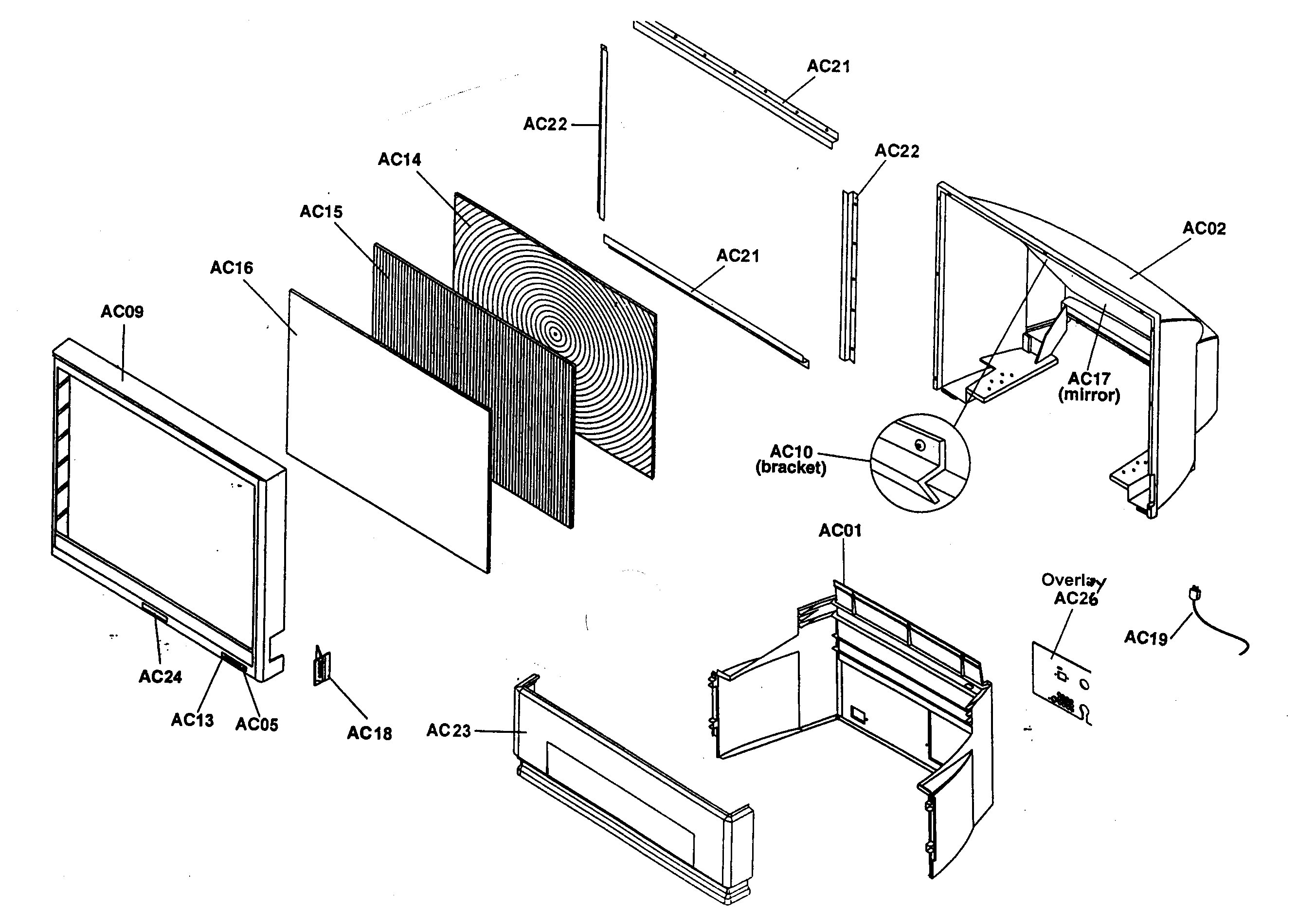 Magnavox 43PP920217 cabinet parts diagram
