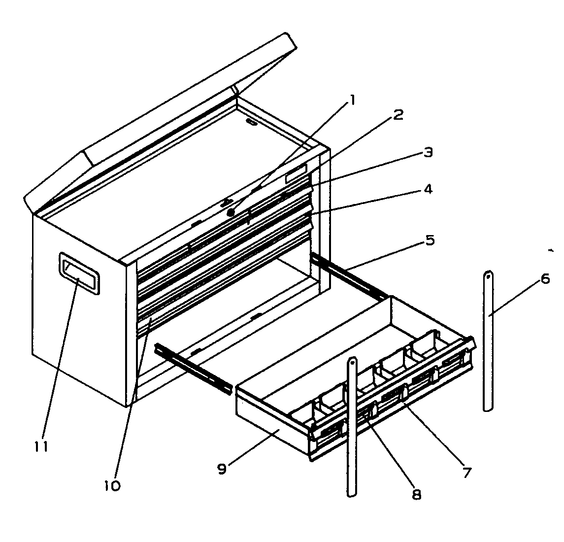 Craftsman 706597861 tool box diagram