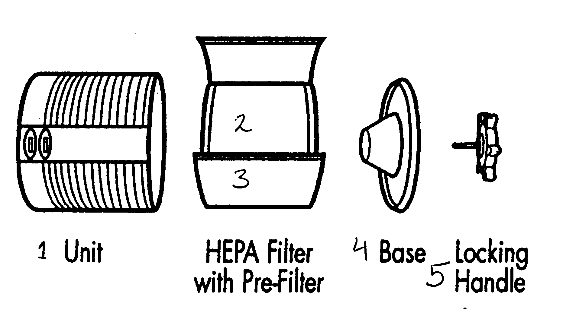 Duracraft DA-5020 air cleaner diagram