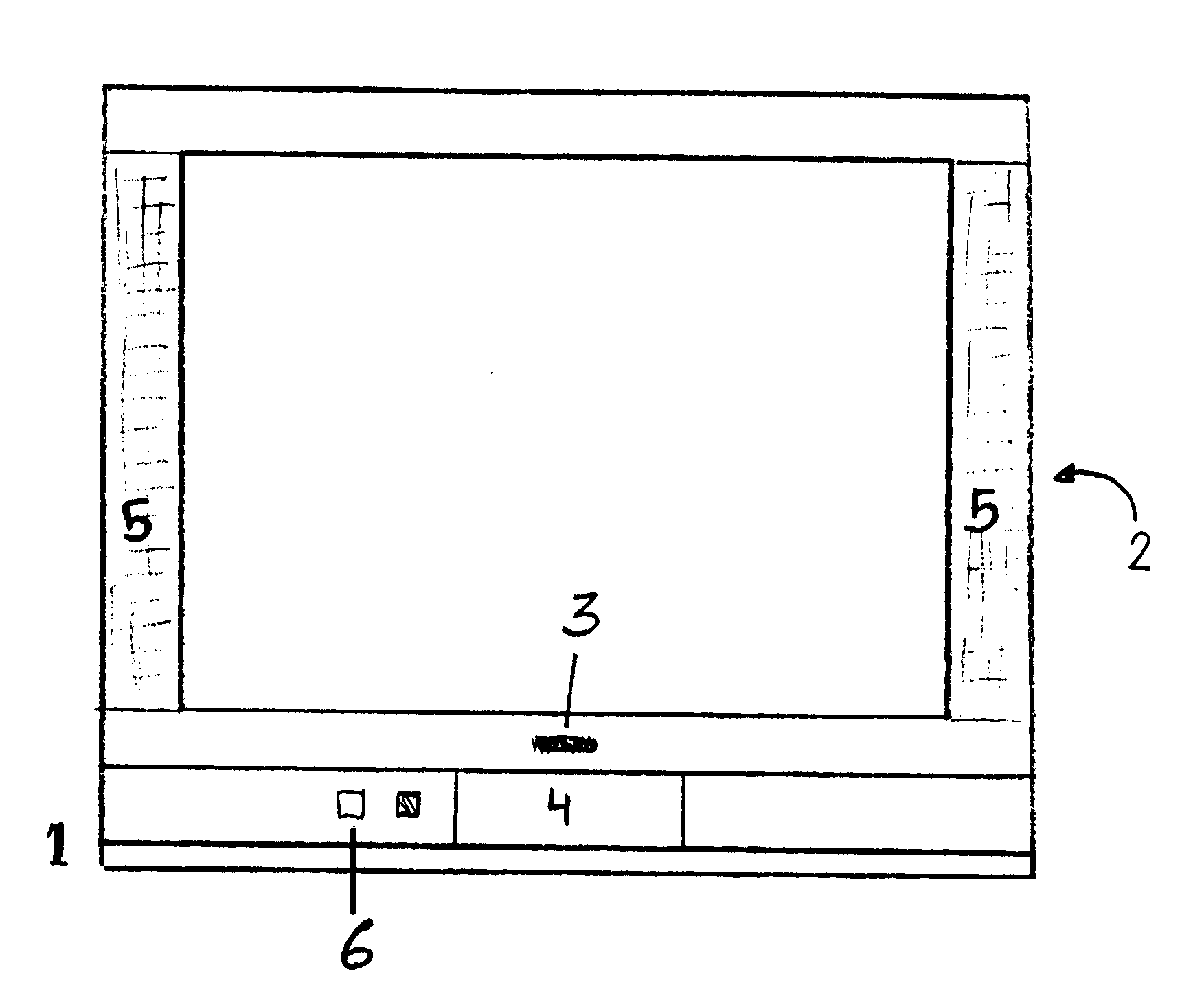Panasonic CT-36HX42F cabinet parts diagram