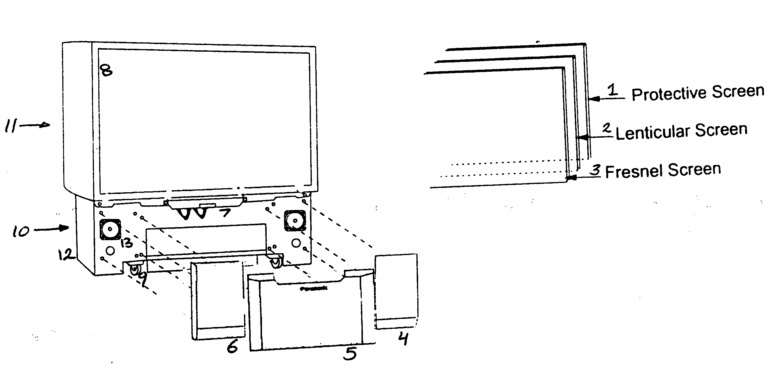 Panasonic PT-61HX42F cabinet parts diagram