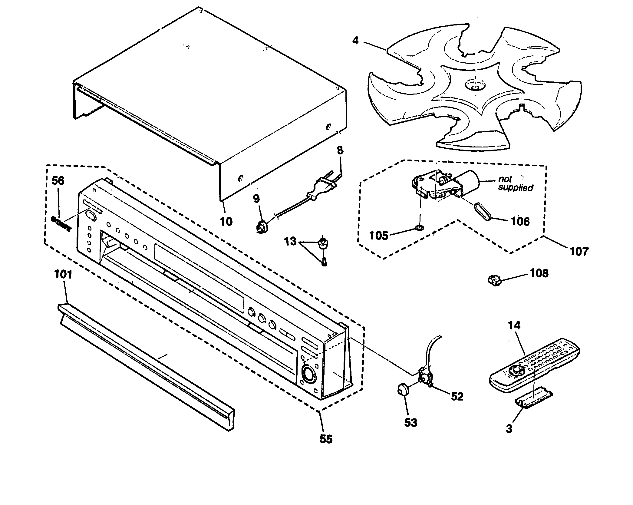 Sony DVP-NC655P cabinet parts diagram