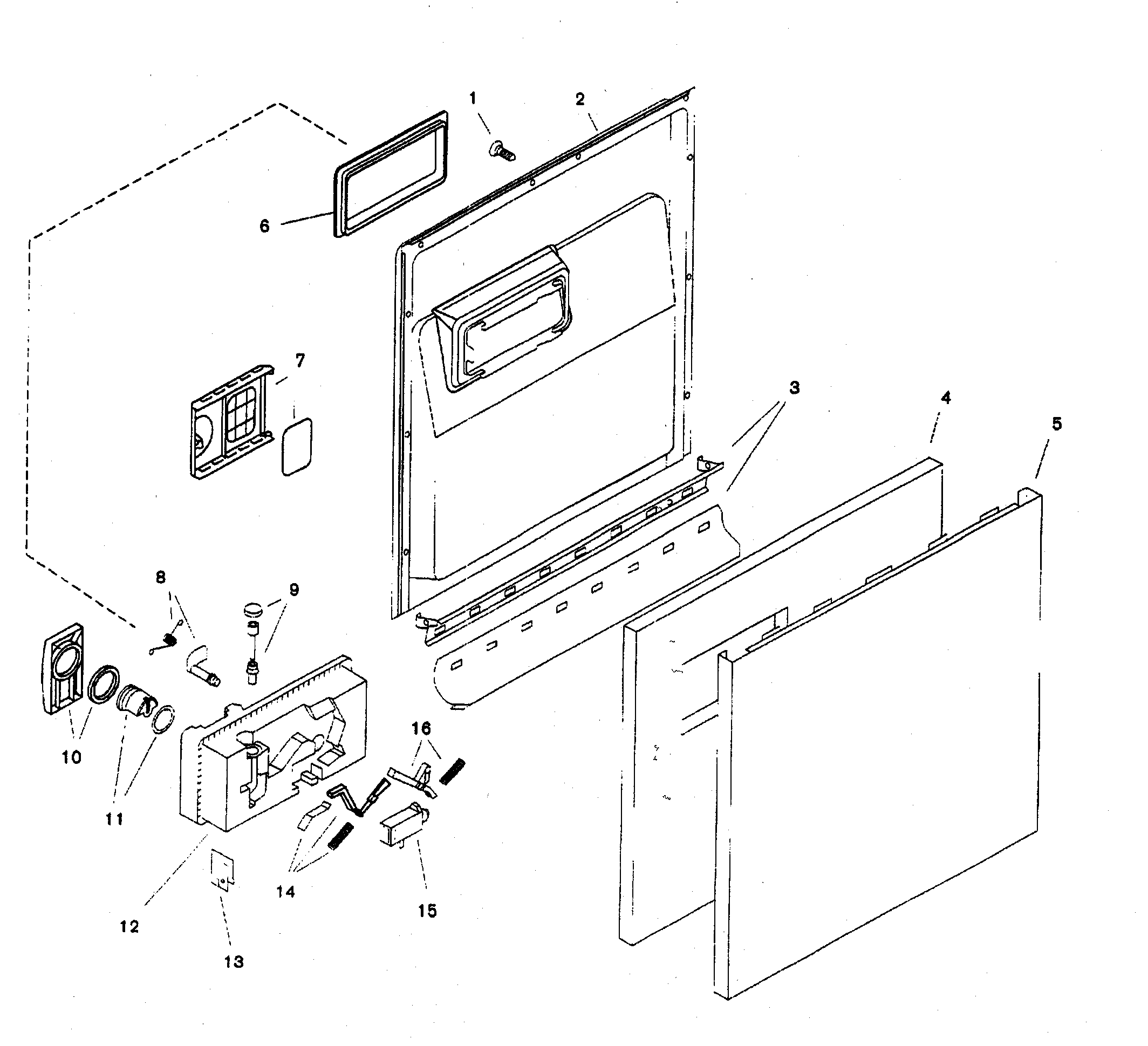 Bosch SHU5305UC/12 door assy diagram