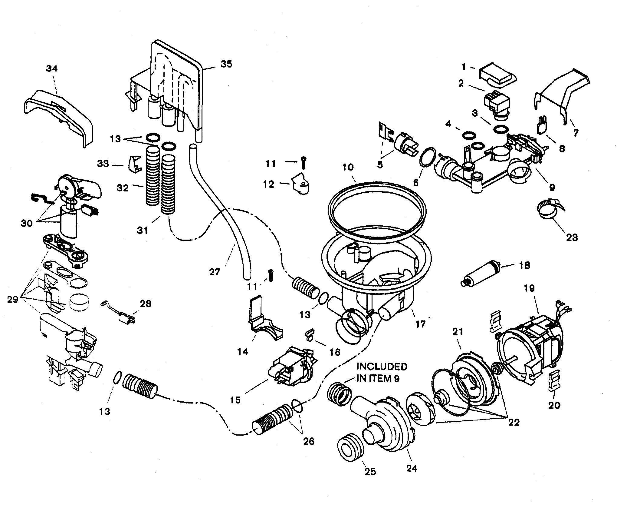 Bosch SHU5305UC/12 component assy diagram