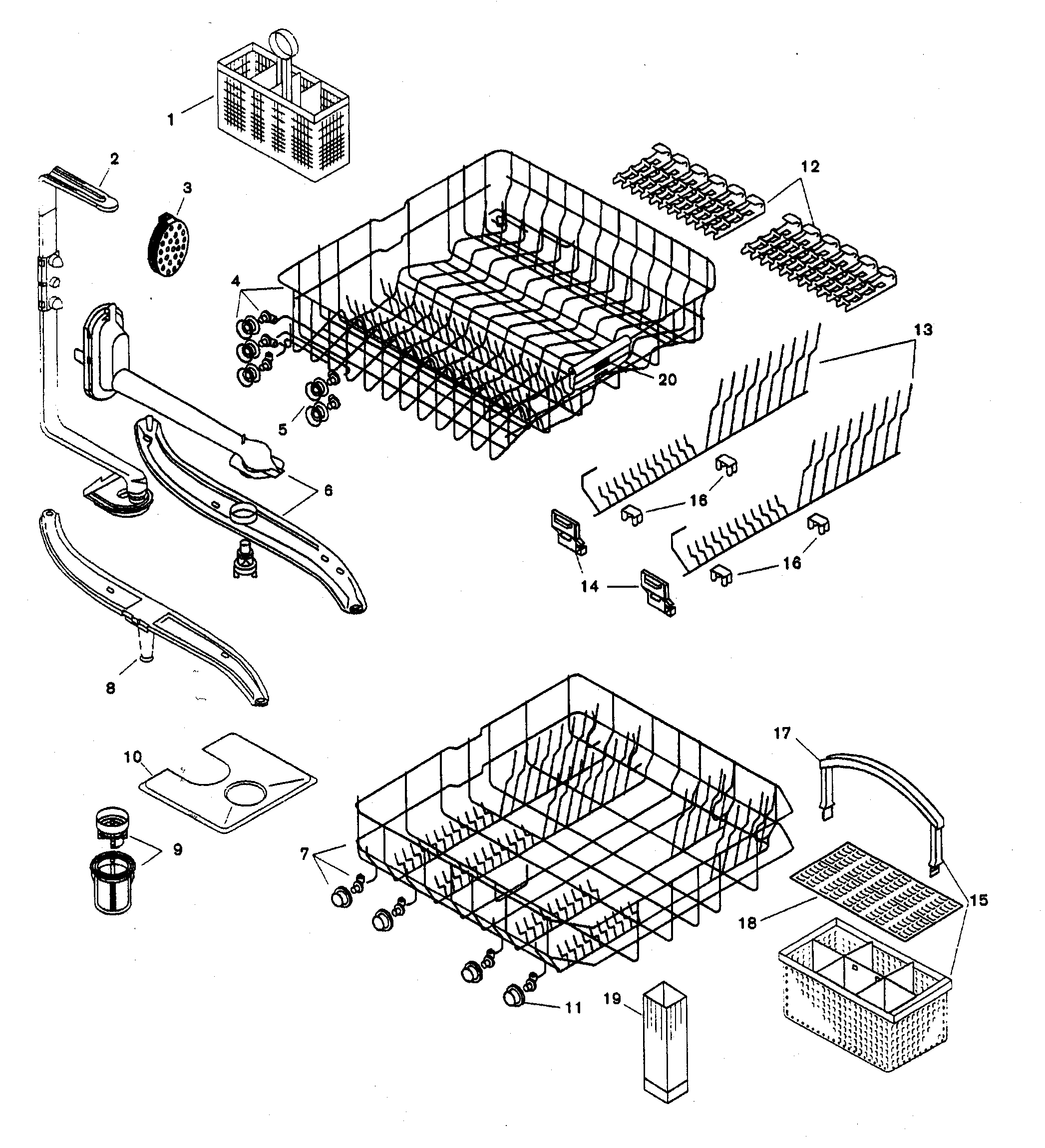 Bosch SHU5306UC/12 racks diagram
