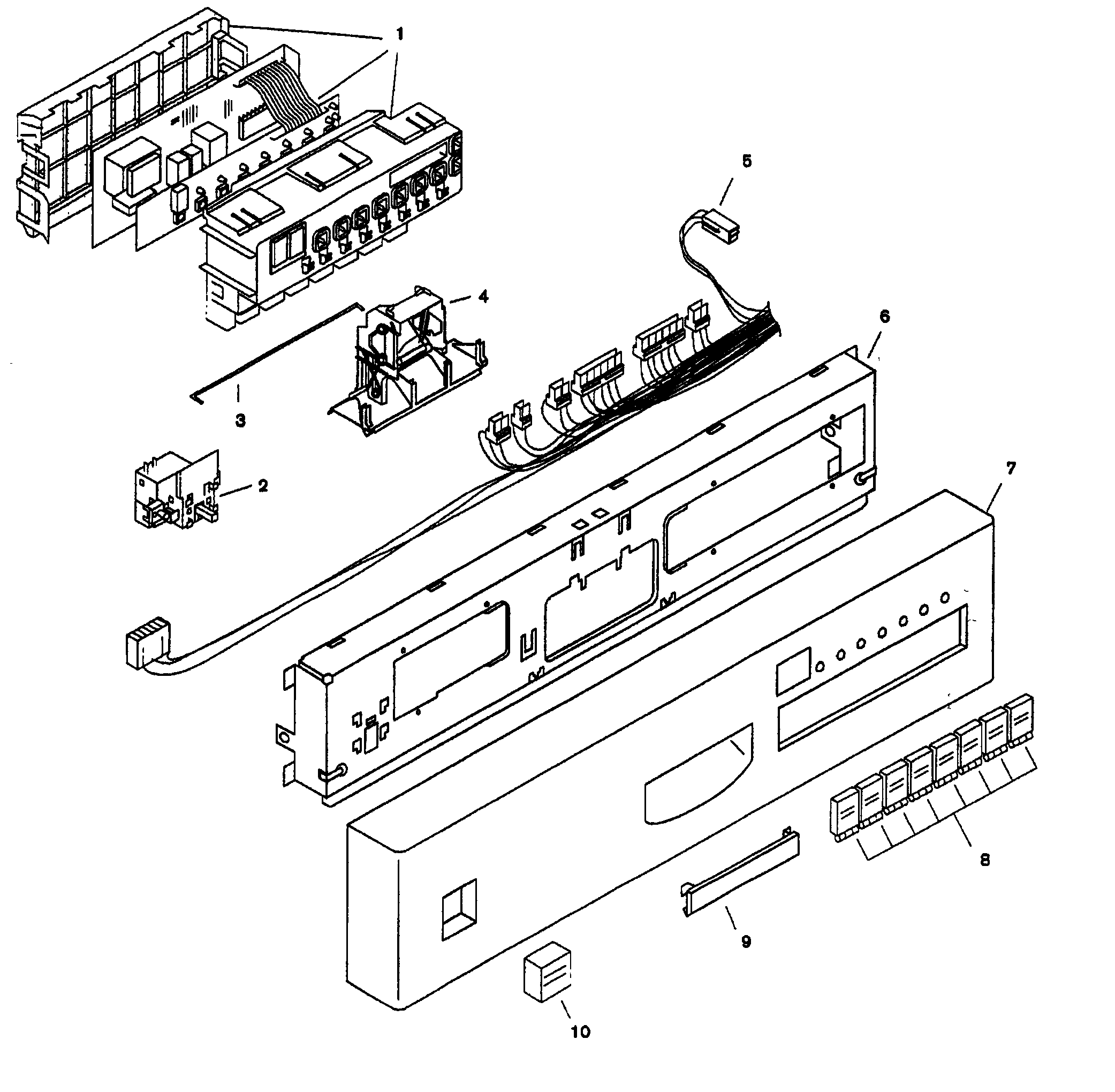Bosch SHU6805UC/11 fascia panel diagram