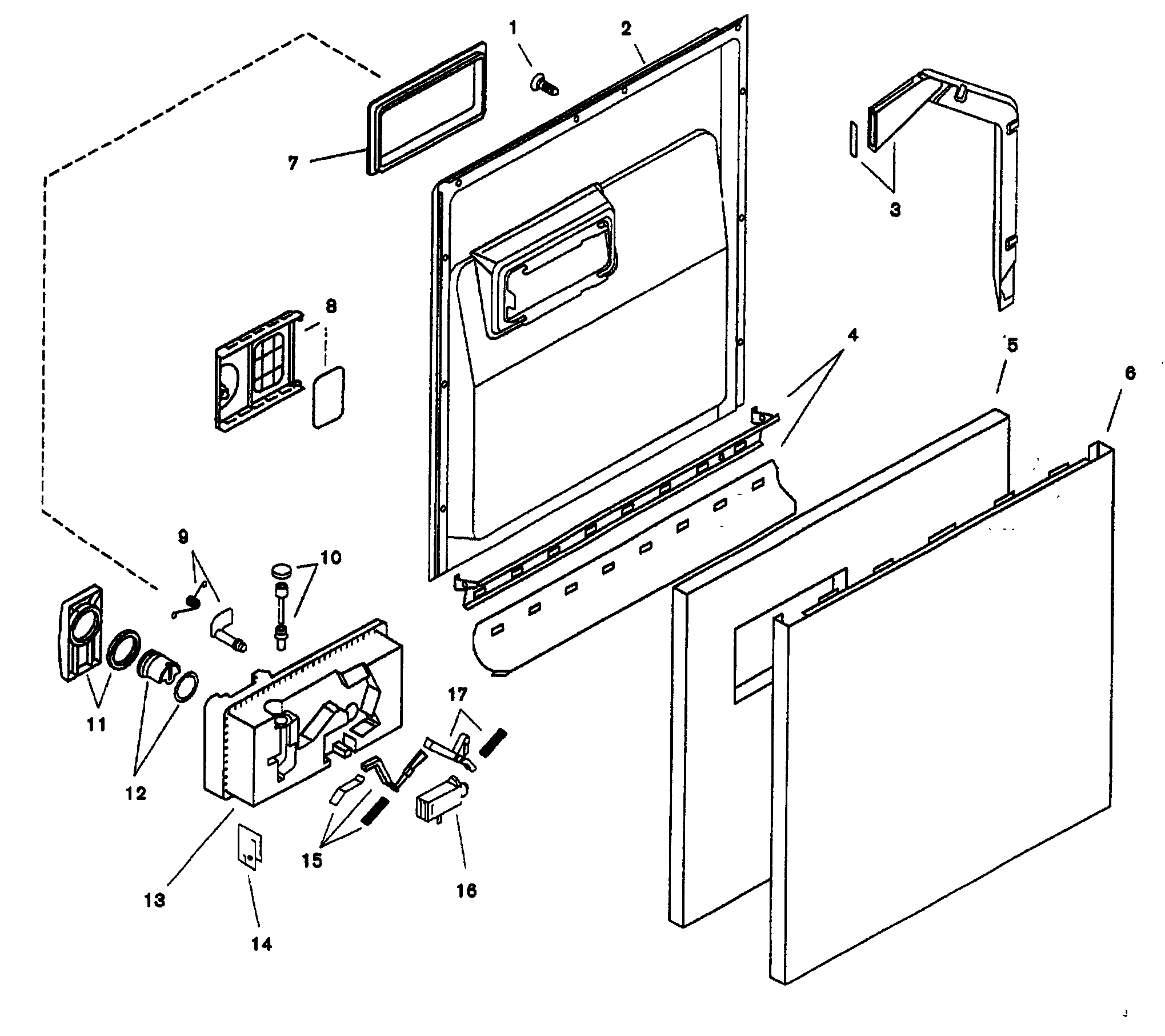 Bosch SHU6805UC/11 door assy diagram