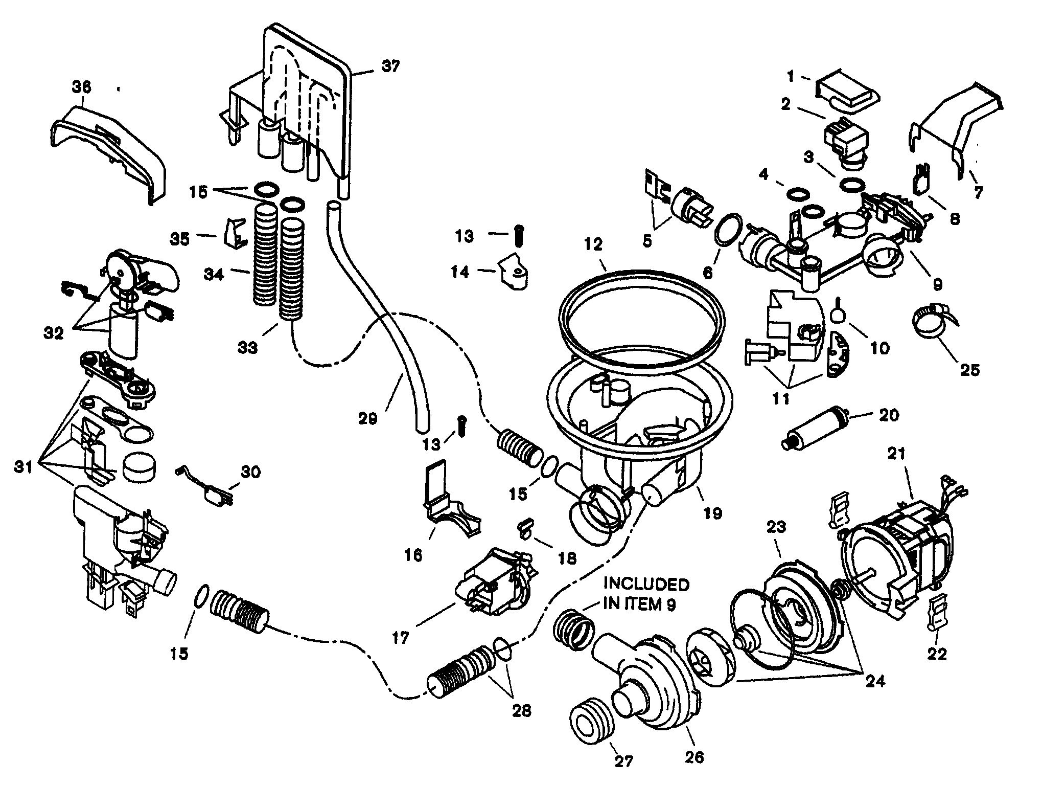 Bosch SHU6805UC/11 component assy diagram