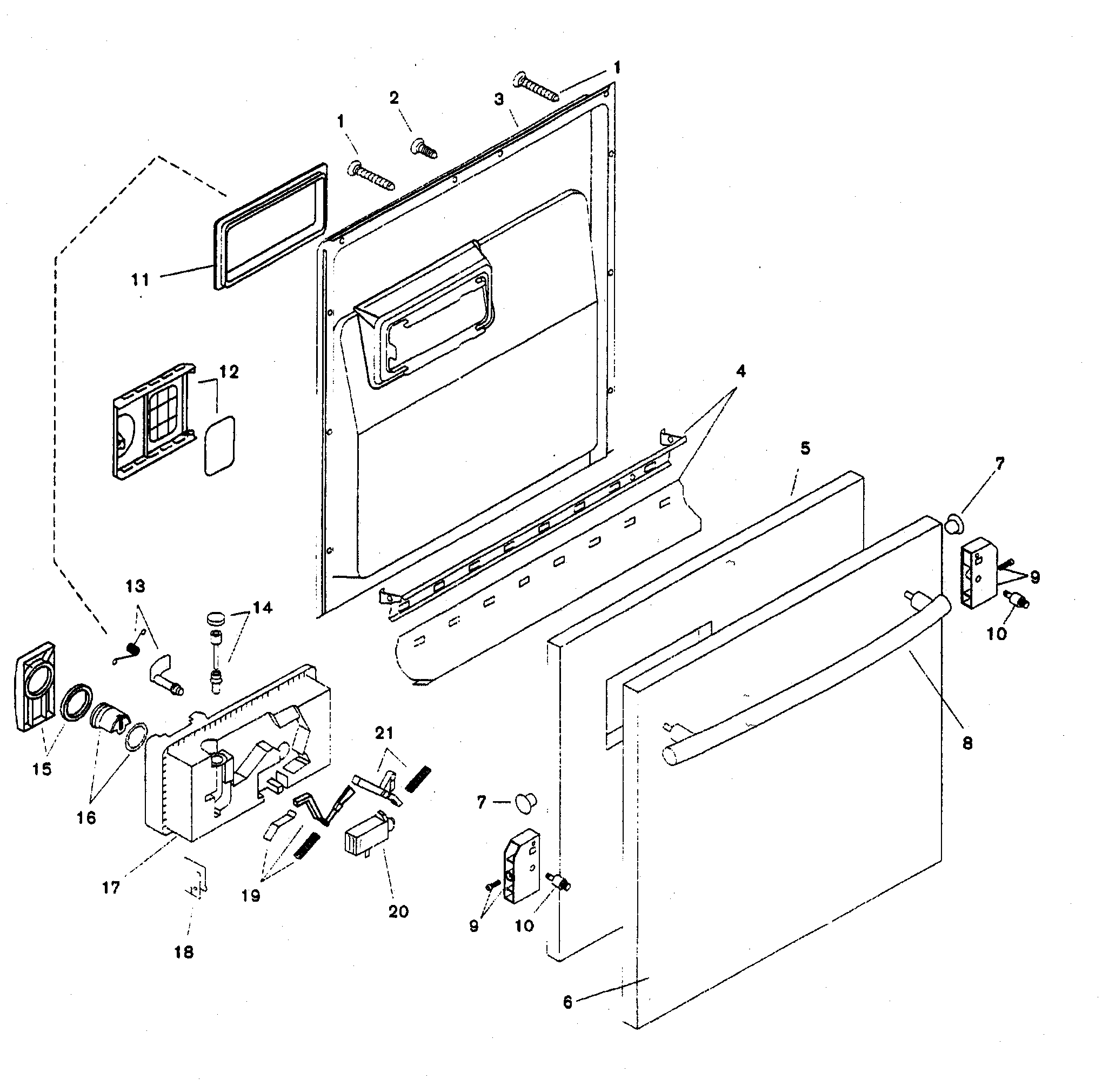 Bosch SHU9922UC/12 door assy diagram