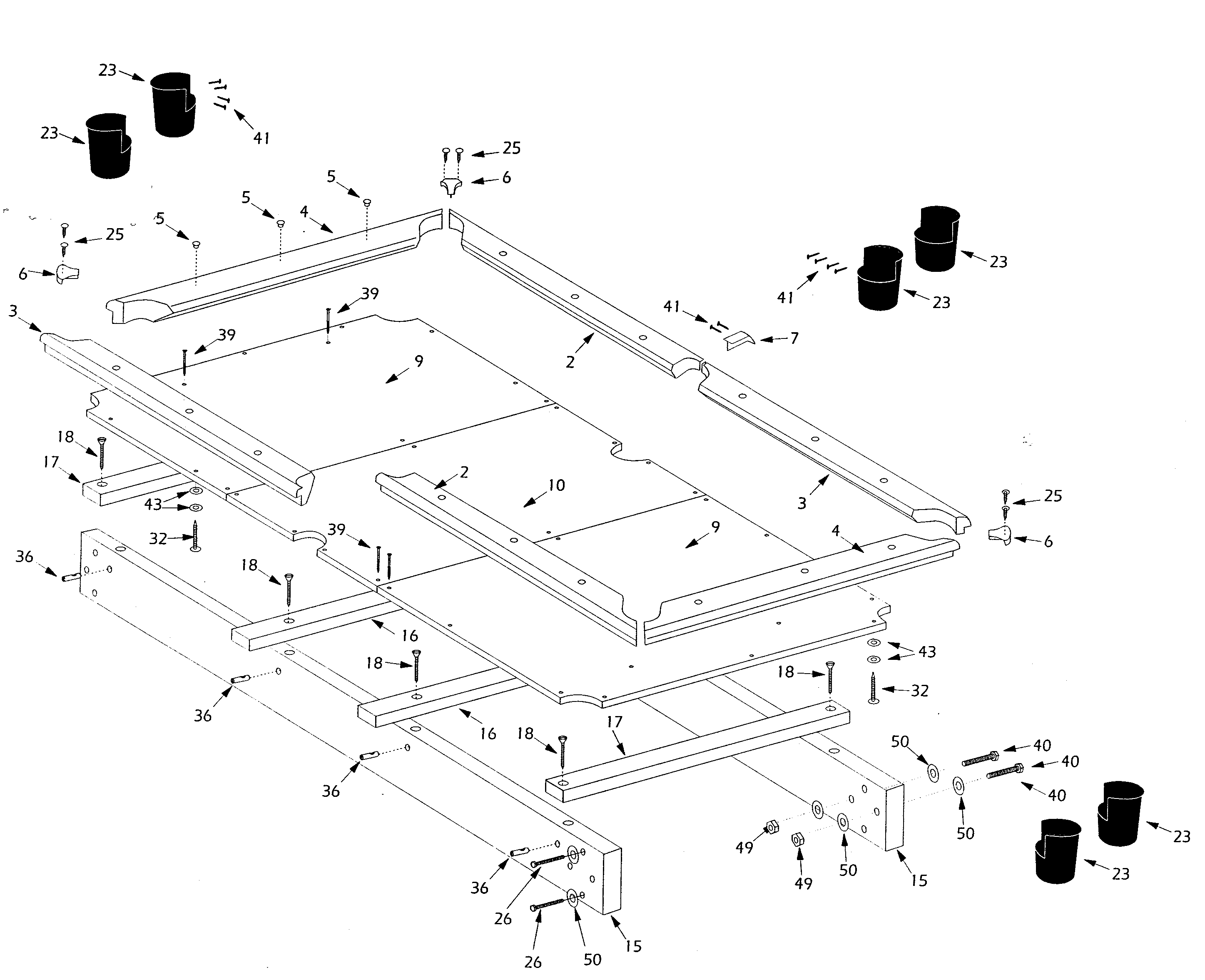 Escalade 52725300 top diagram