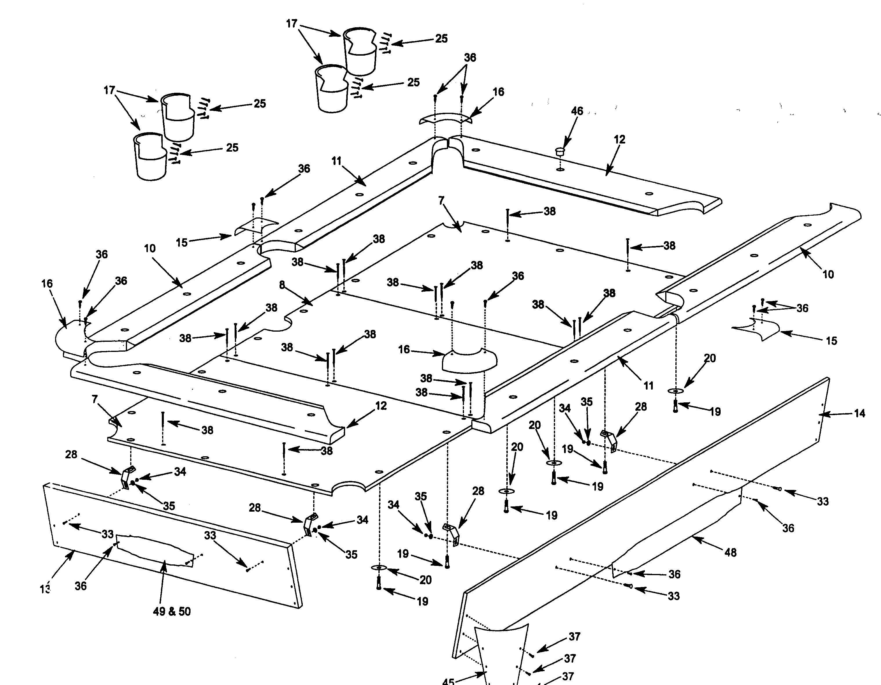Escalade 52725402 top diagram