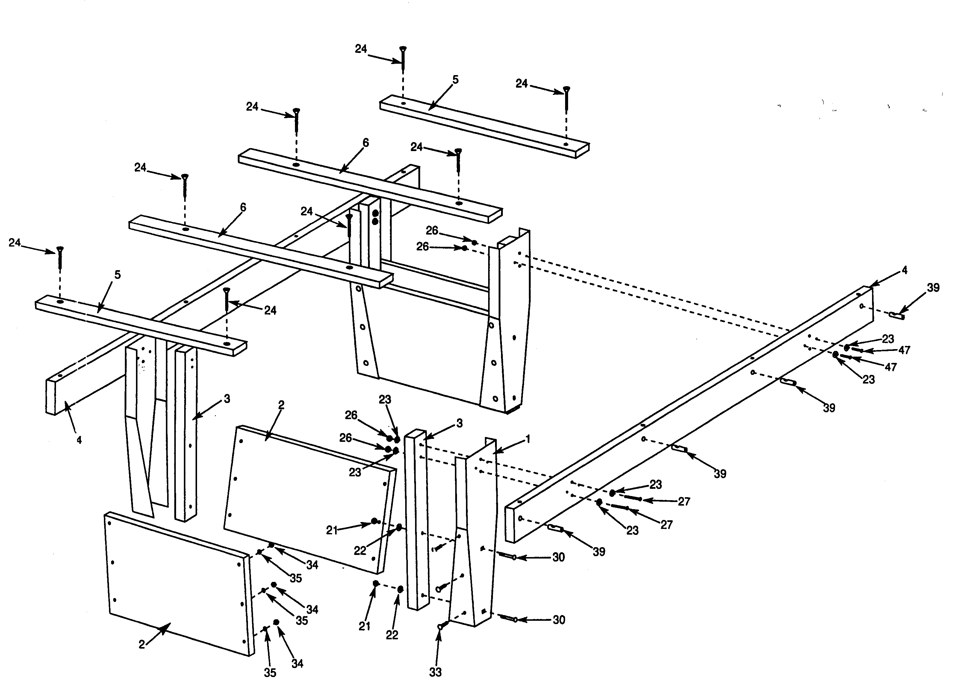 Escalade 52725402 legs diagram