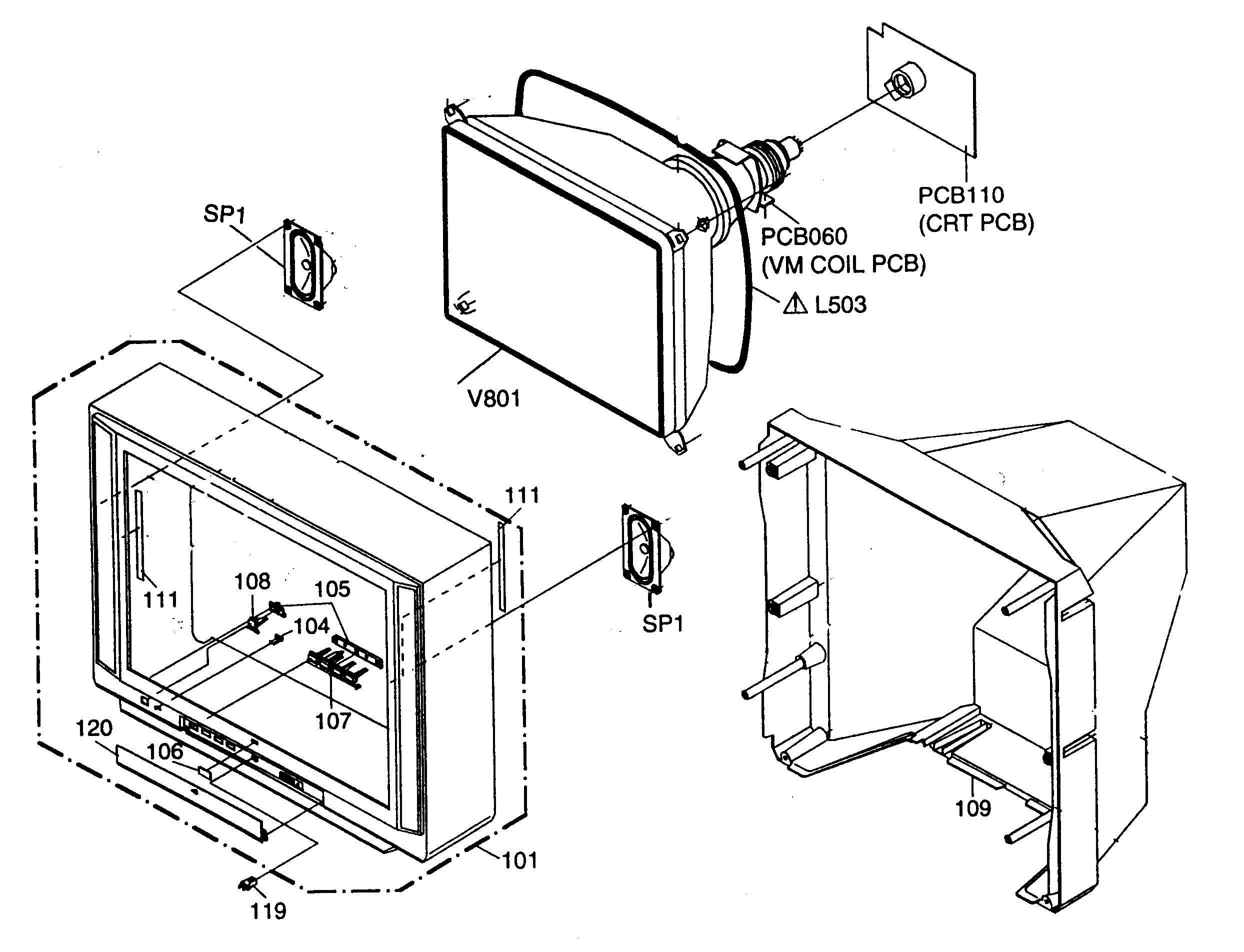 JVC AV-20F703 cabinet parts diagram