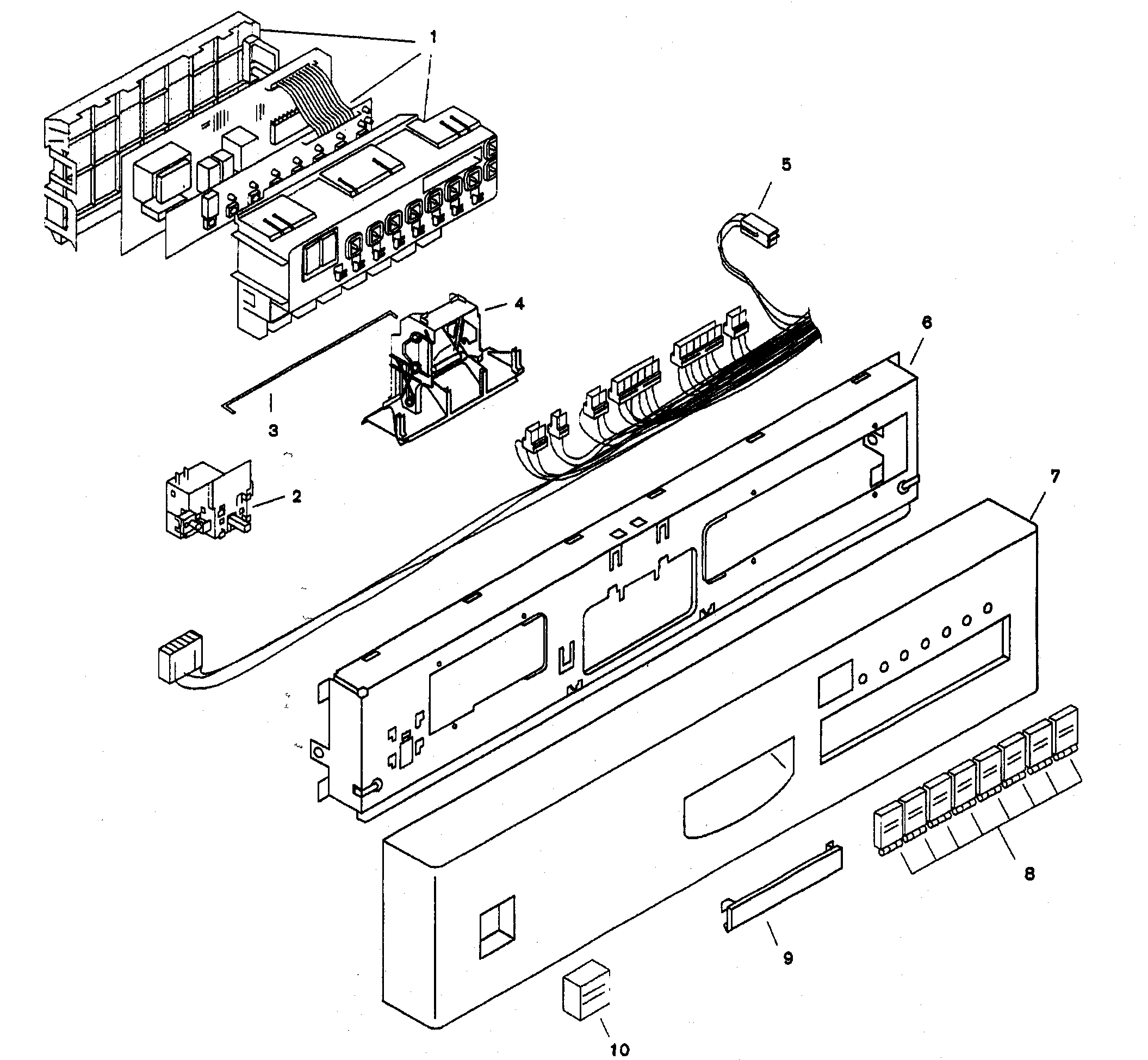 Bosch SHU6805UC/06 fascia panel diagram
