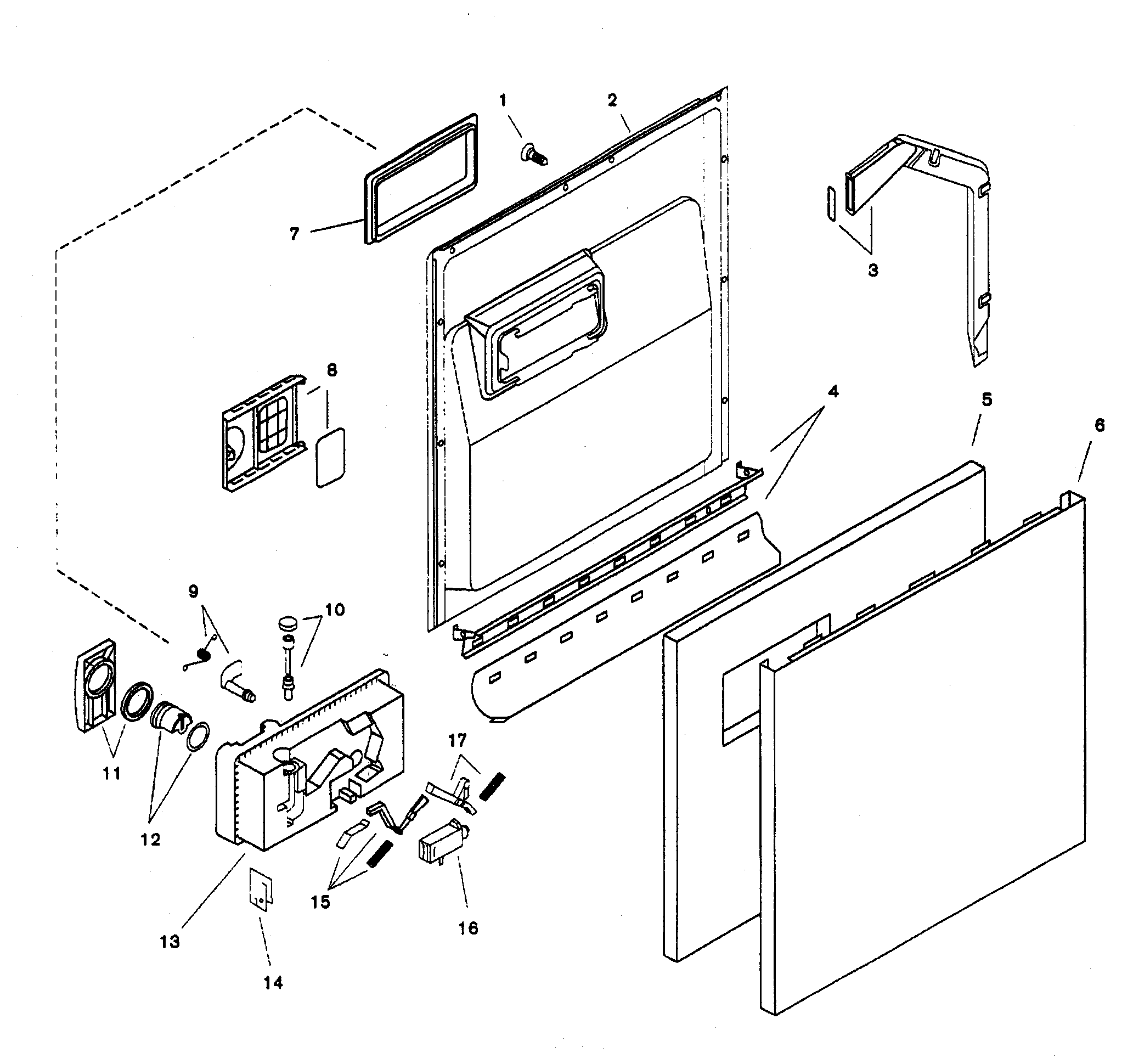 Bosch SHU6805UC/06 door assy diagram