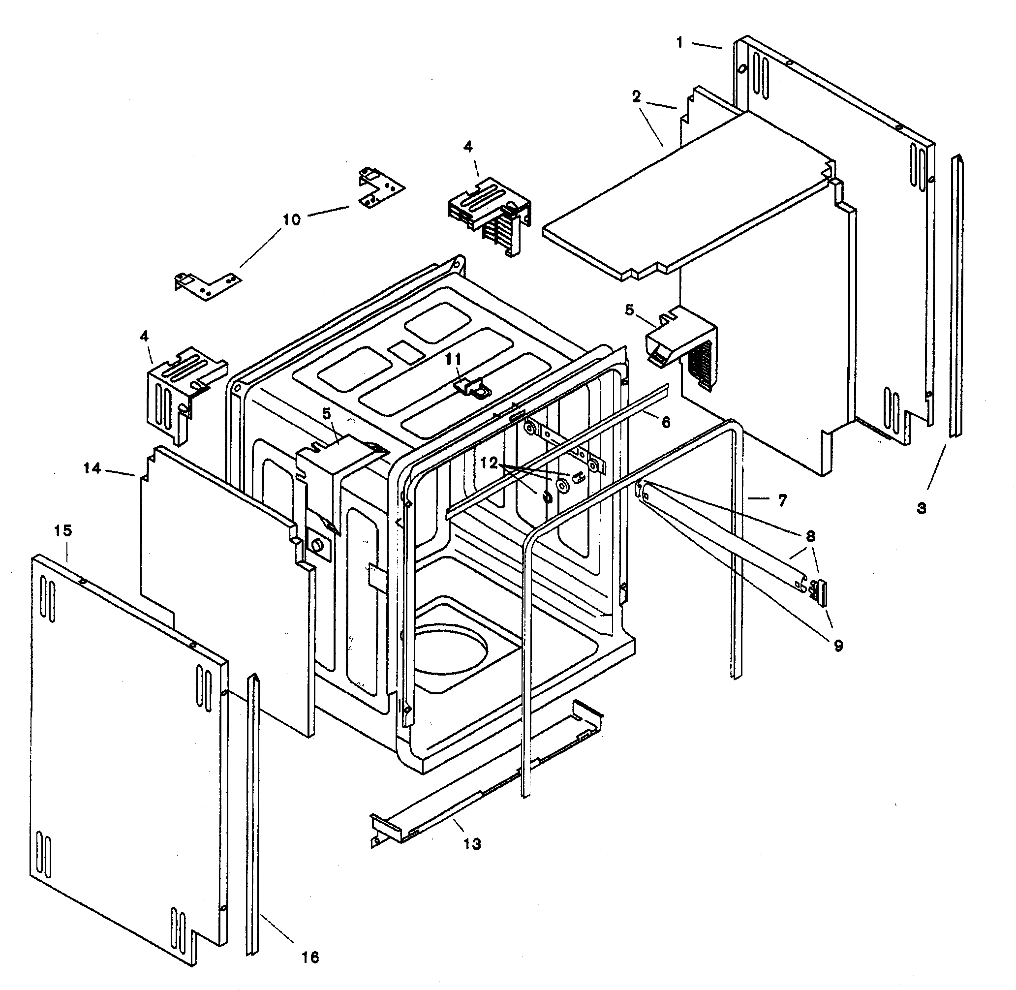 Bosch SHU6805UC/06 tank assy diagram