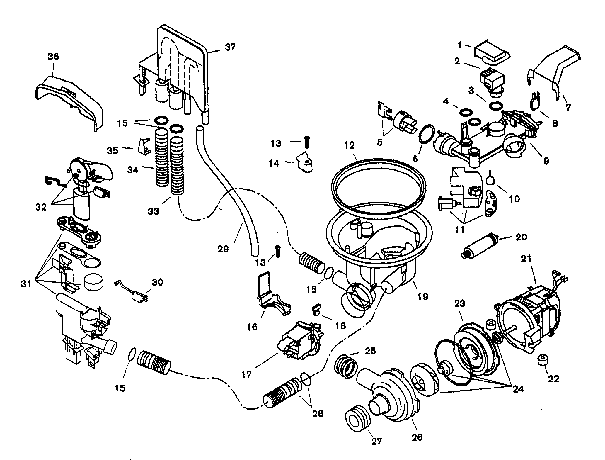 Bosch SHU6805UC/06 component assy diagram