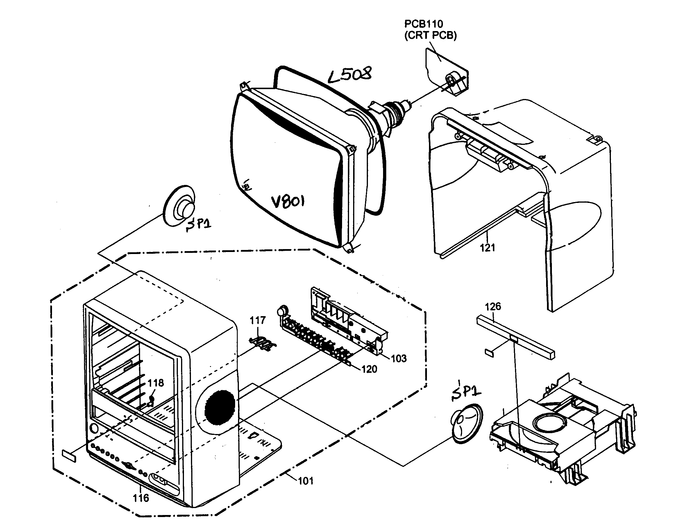 Toshiba MD9DM3 cabinet parts diagram