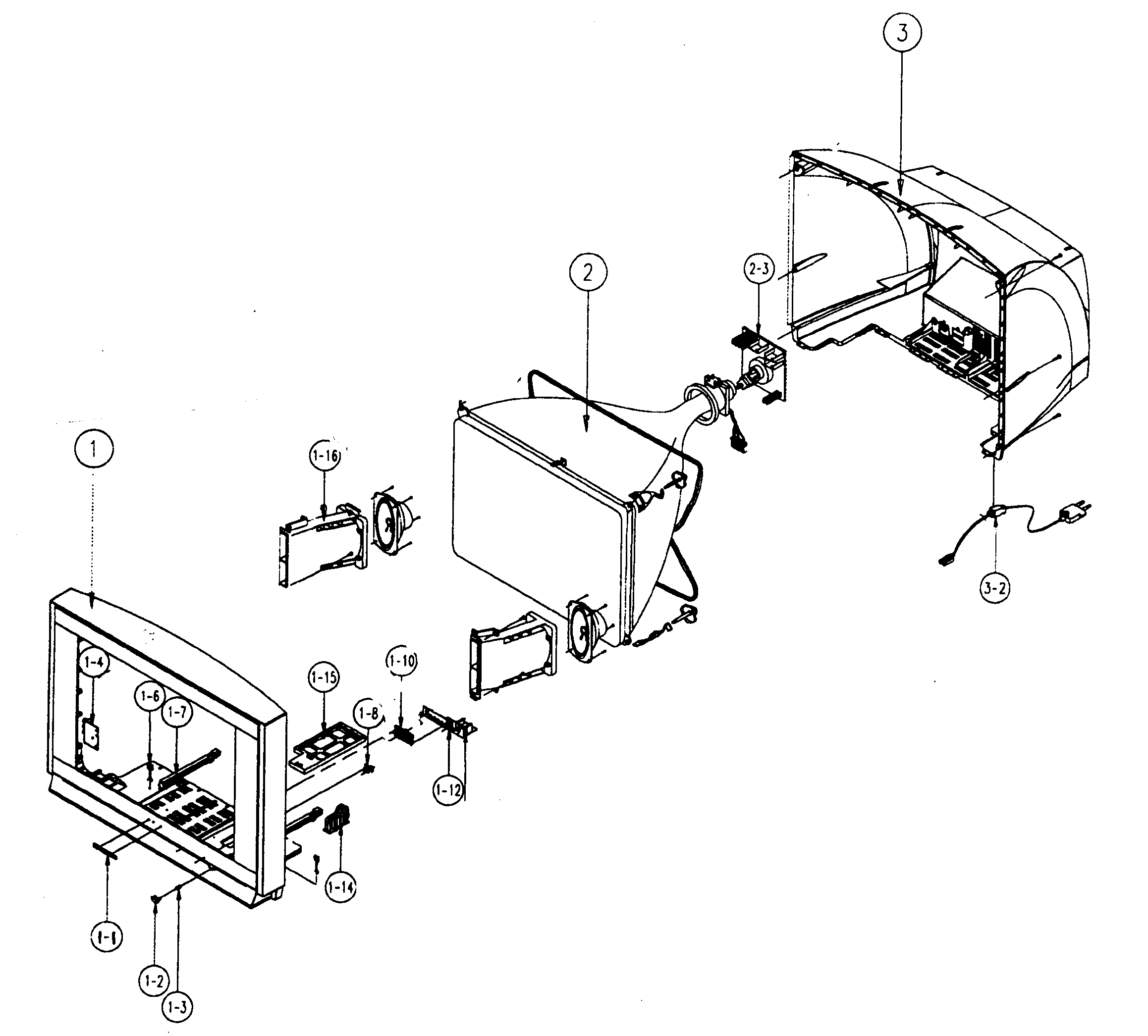 Samsung TXM2797HFX cabinet parts diagram
