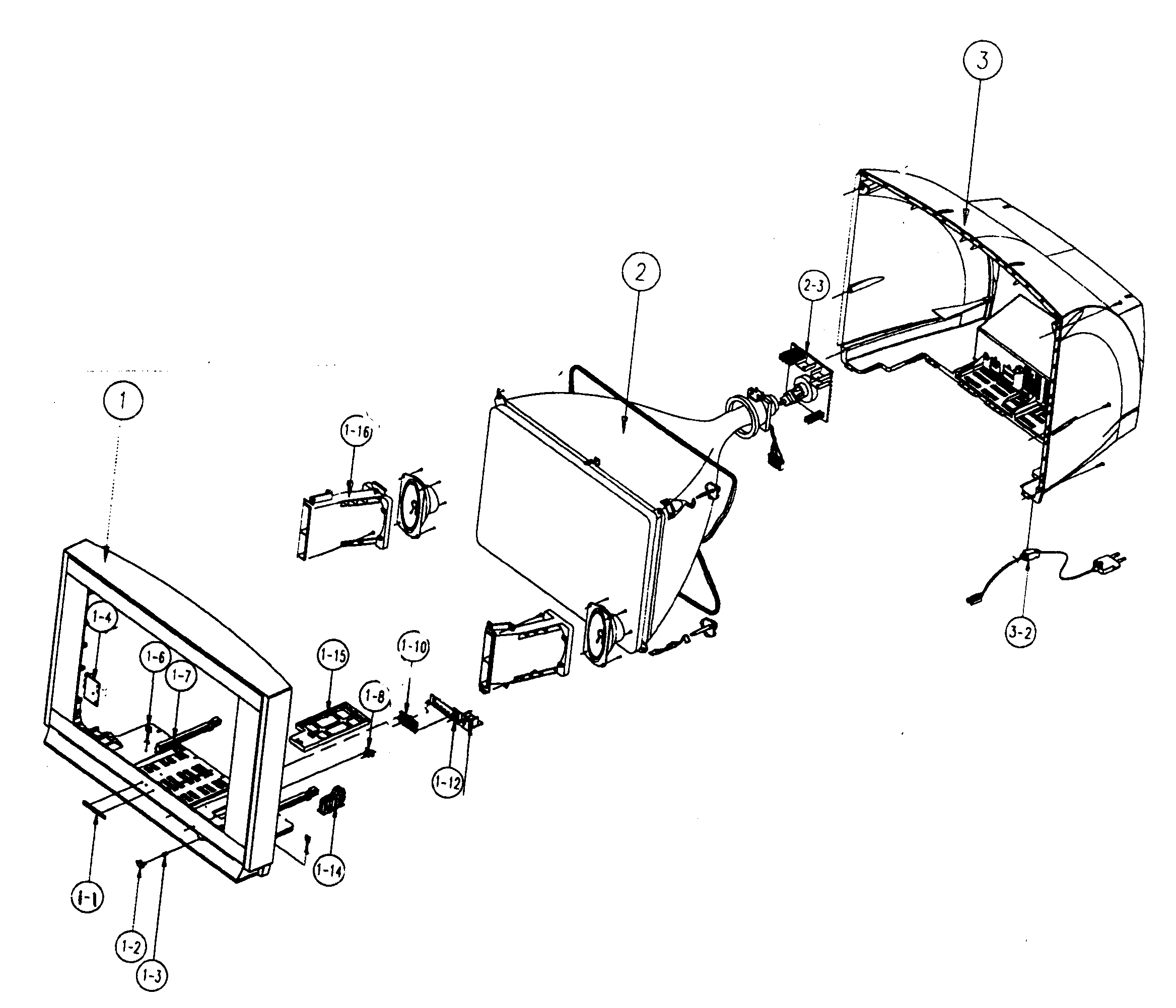 Samsung TXM2796HFX cabinet parts diagram